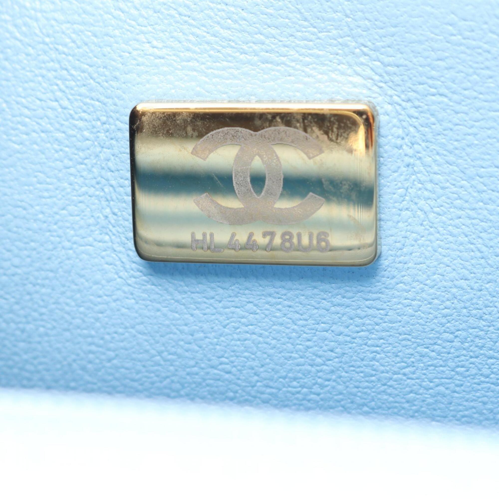 Chanel Blue Fabric Handbag Shoulder Bag (Pre-Owned)