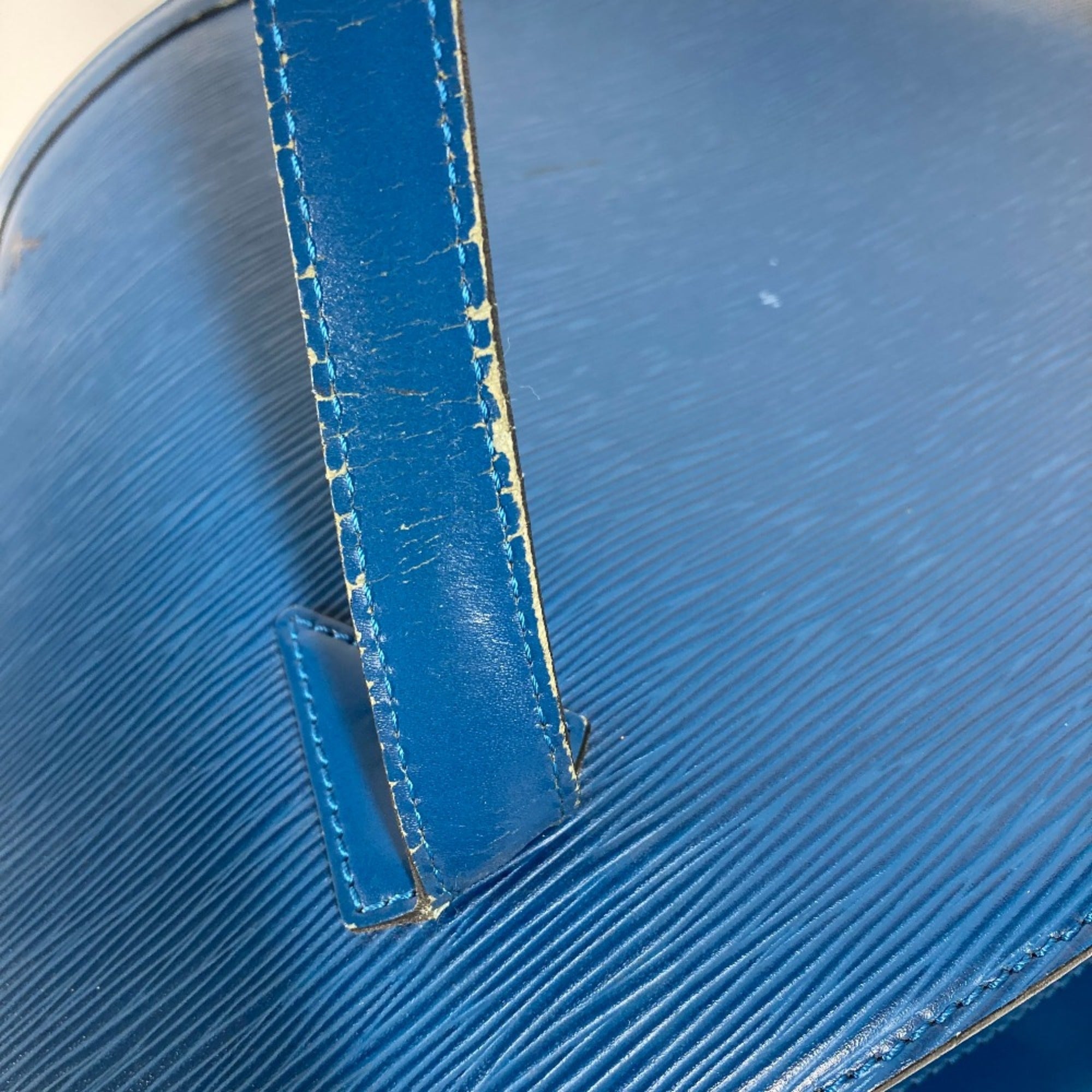 Louis Vuitton Blue Leather Tote Bag (Pre-Owned)