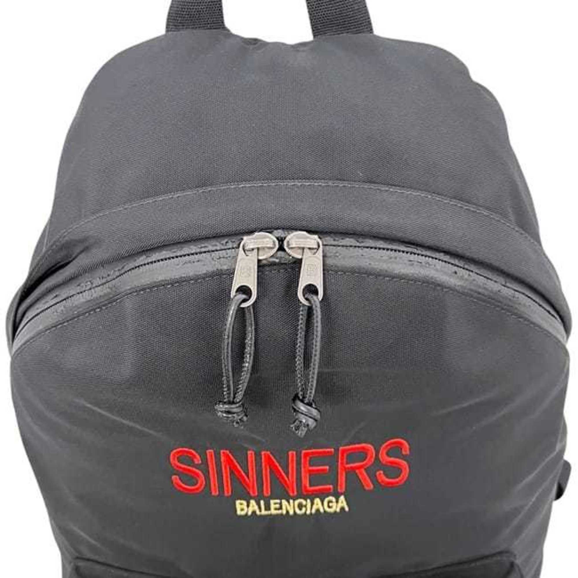 Balenciaga Black Canvas Leather Backpack (Pre-Owned)
