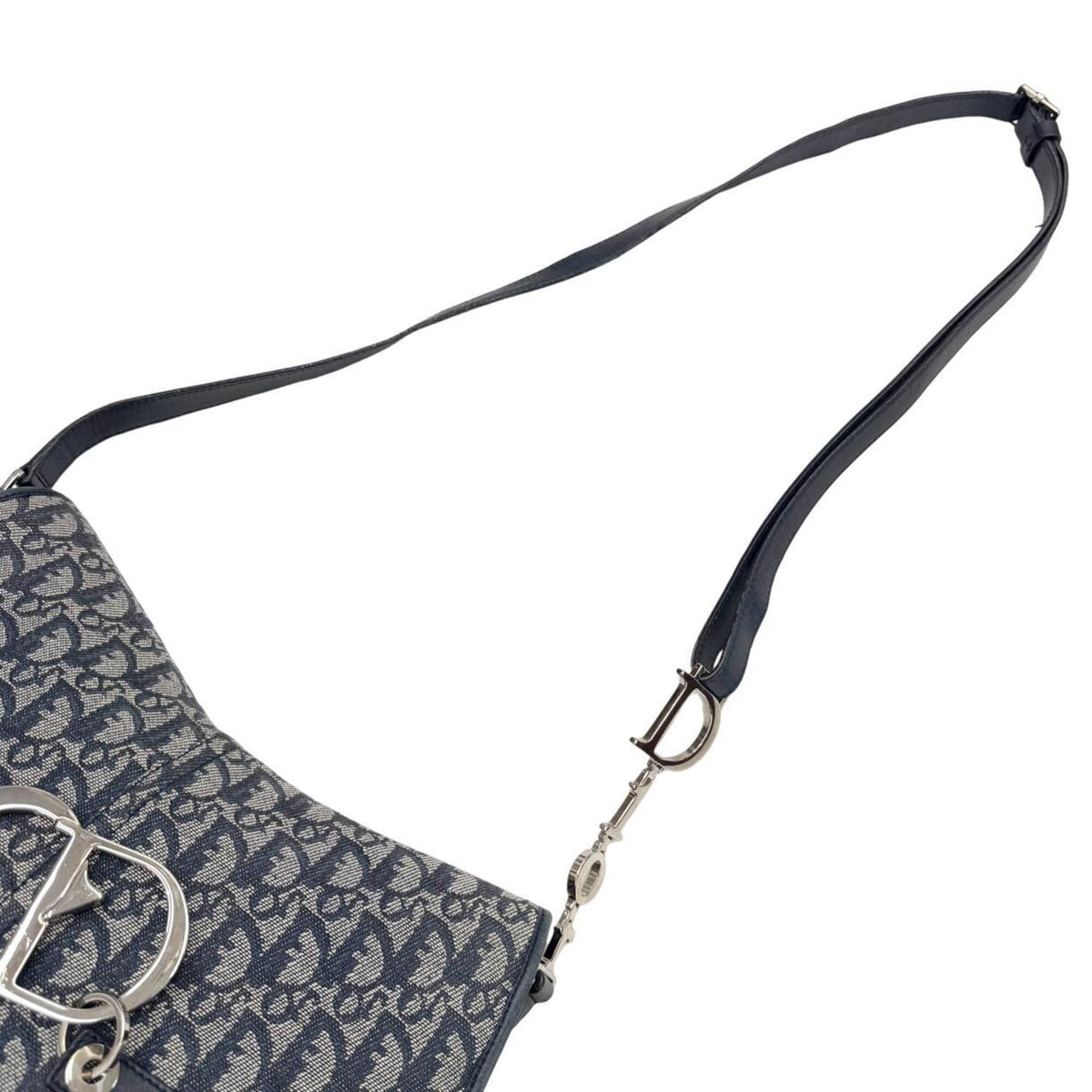 Christian Dior Blue Canvas Shoulder Bag (Pre-Owned)