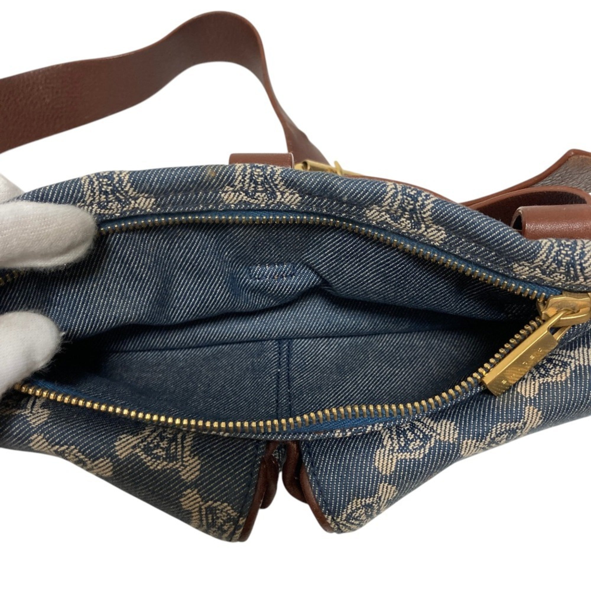 Celine Macadam Blue Denim Fanny Pack (Pre-Owned)