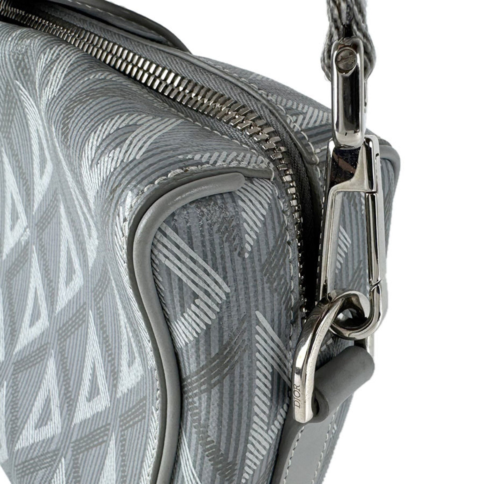 Christian Dior Gray Pvc Leather Shoulder Bag (Pre-Owned)