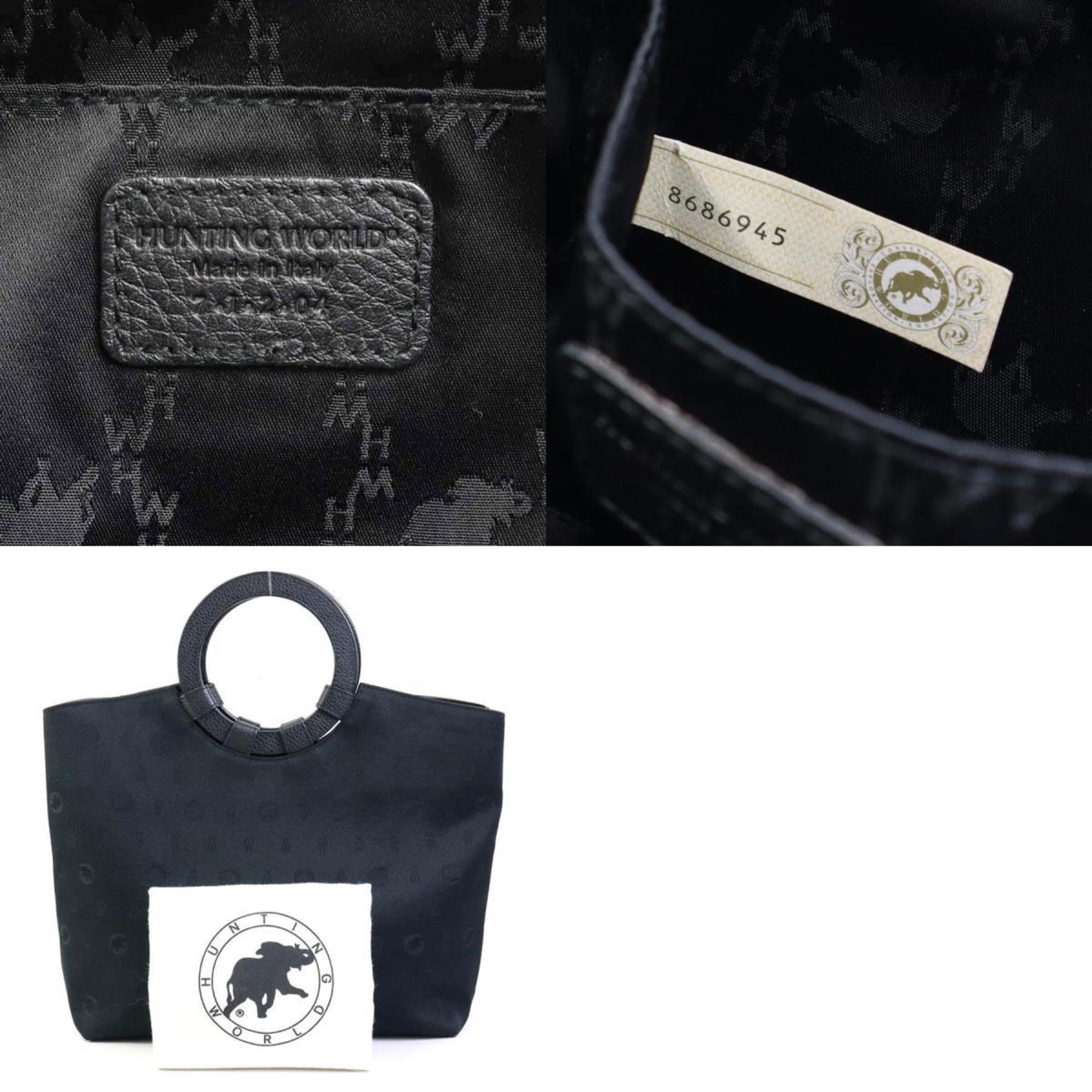Hunting World Black Canvas Handbag (Pre-Owned)