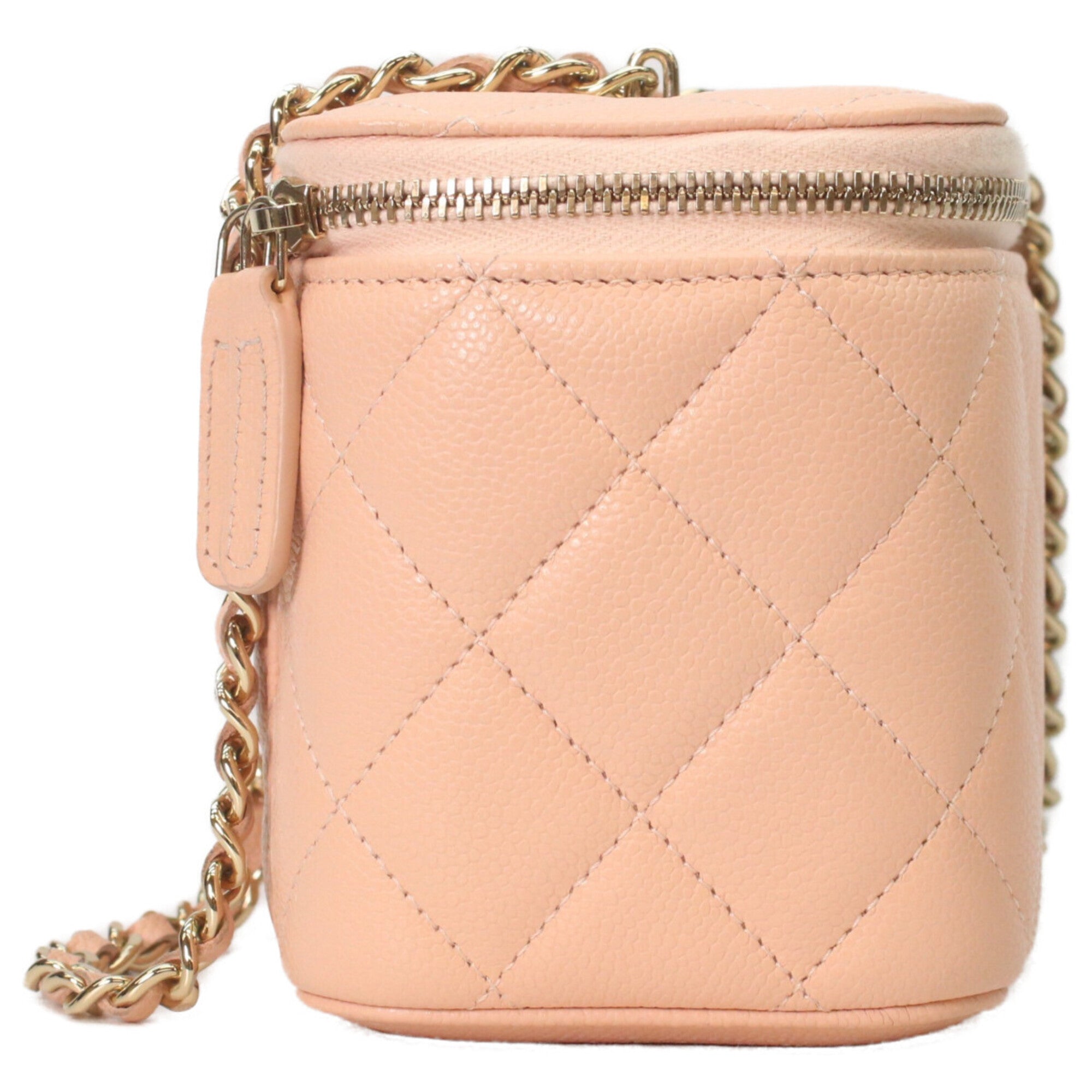 Chanel Pink Grained Calfskin Shoulder Bag (Pre-Owned)