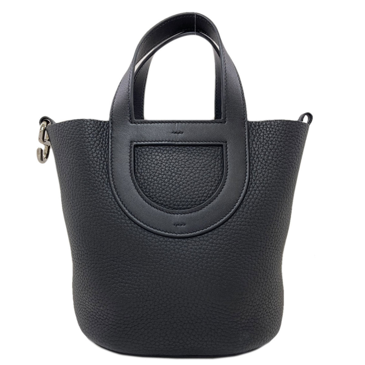 Hermes Black Taurillon Clemence Leather Handbag (Pre-Owned)