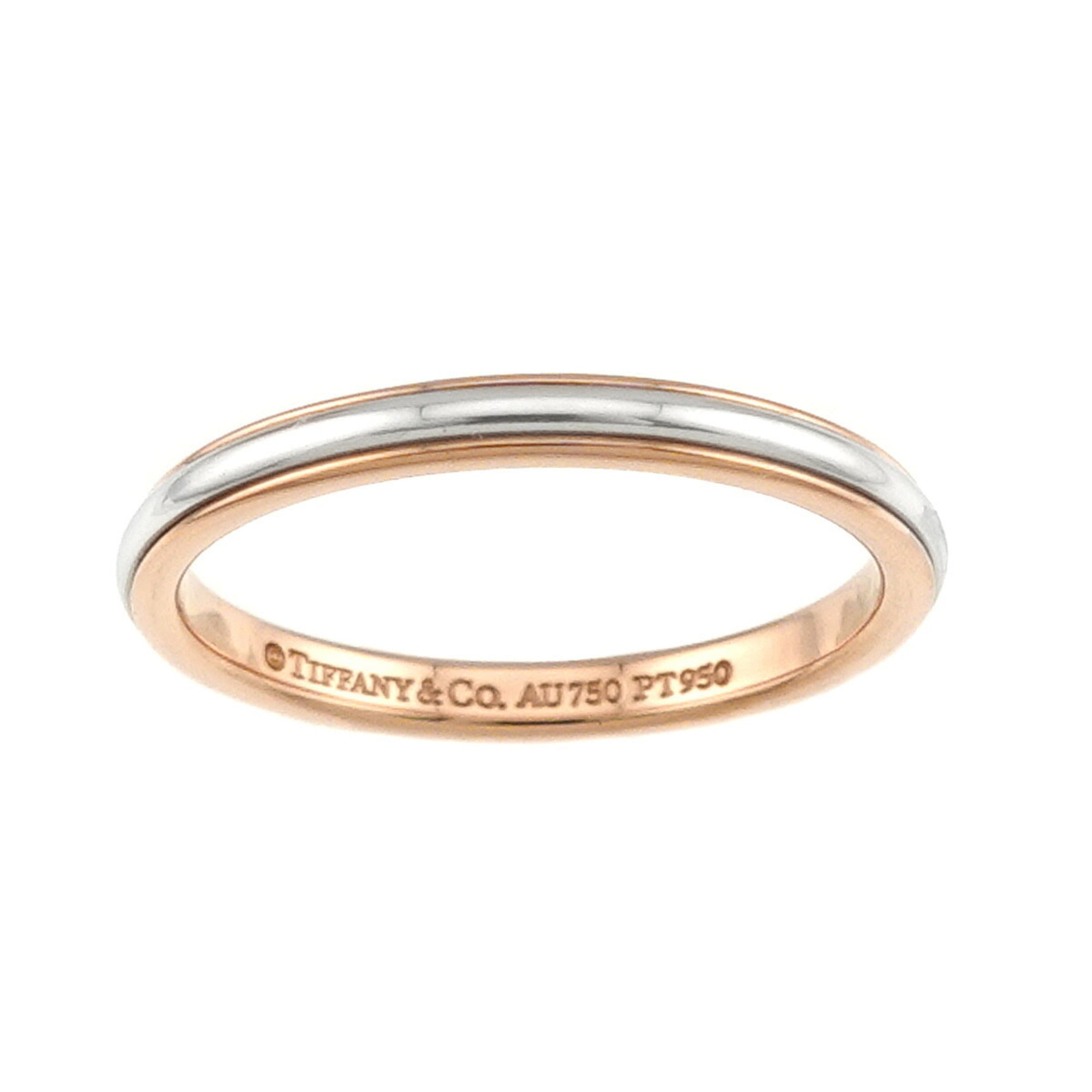 Tiffany Pink Gold (18K) Platinum 950 Band Ring (Pre-Owned)