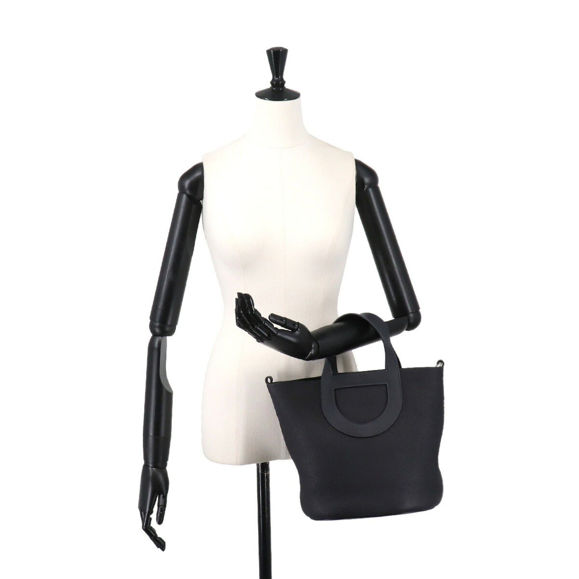 Hermes Silver Taurillon Clemence Leather Swift Leather Handbag (Pre-Owned)