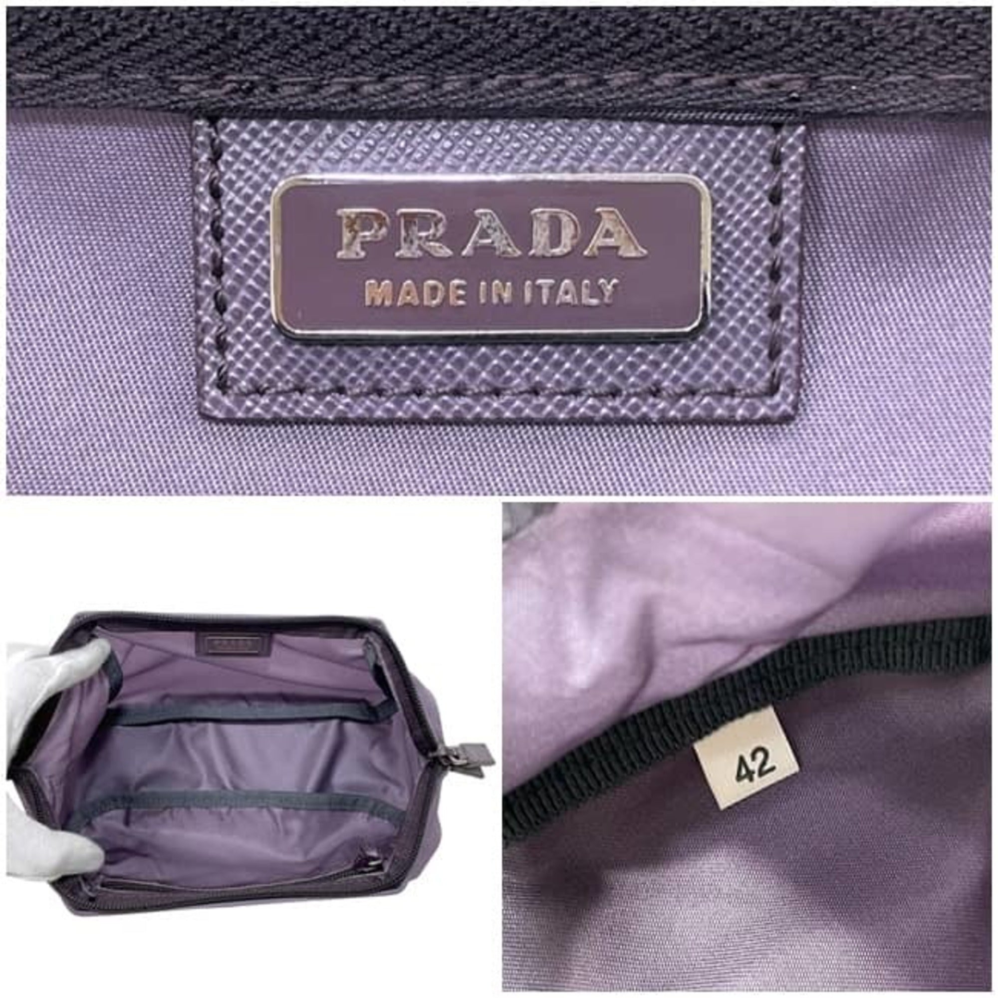 Prada Purple Nylon Pouch (Pre-Owned)