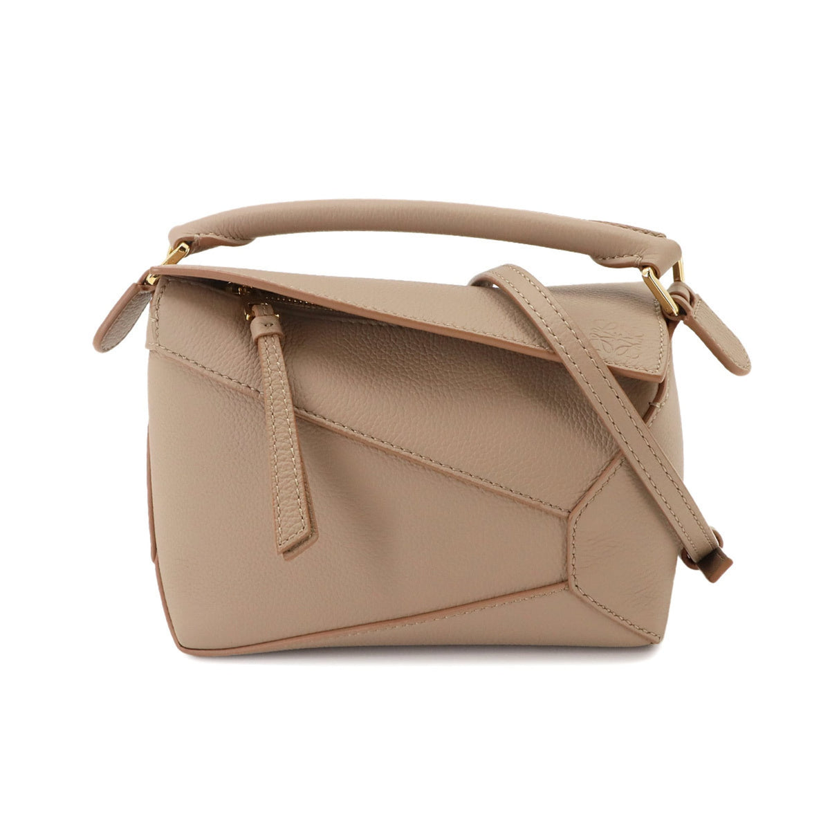 Loewe Puzzle Sand Leather Handbag Shoulder Bag (Pre-Owned)