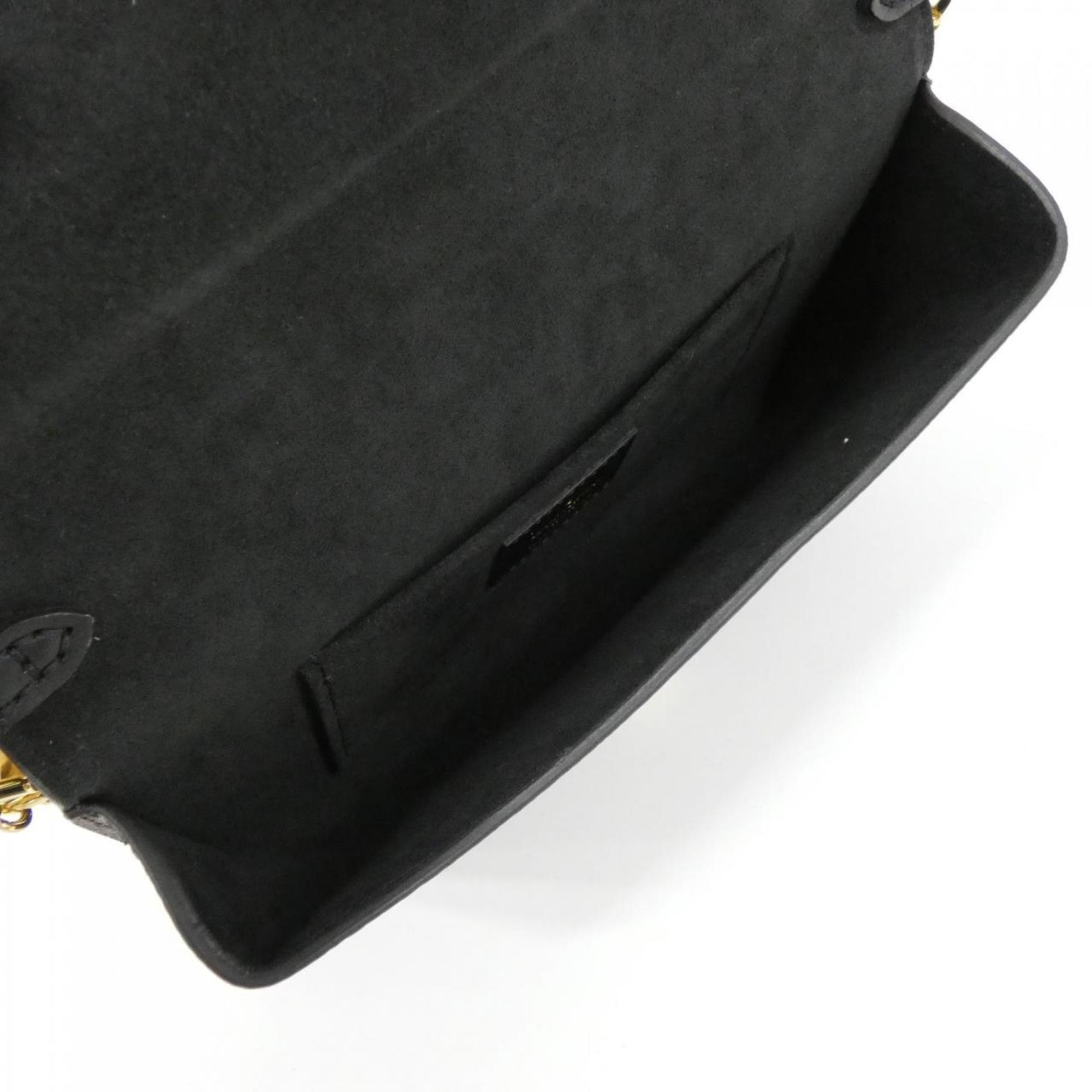 Louis Vuitton Black Brown Coated Canvas Leather Shoulder Bag (Pre-Owned)
