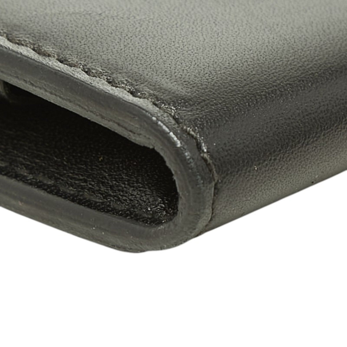 Salvatore Ferragamo Black Leather Coin Purse/Coin Case (Pre-Owned)