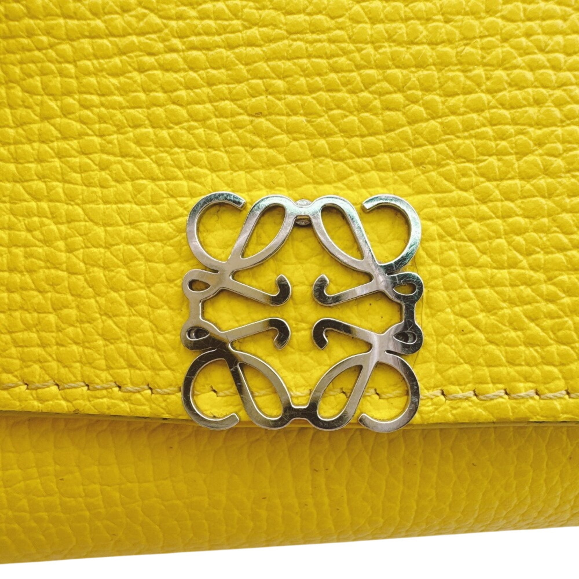 Loewe Yellow Leather Wallet (Tri-Fold) (Pre-Owned)