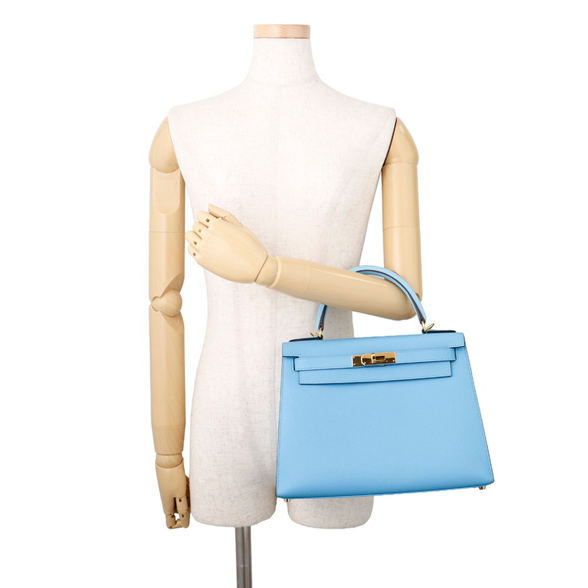 Hermes Kelly Celeste Epsom Leather Handbag (Pre-Owned)