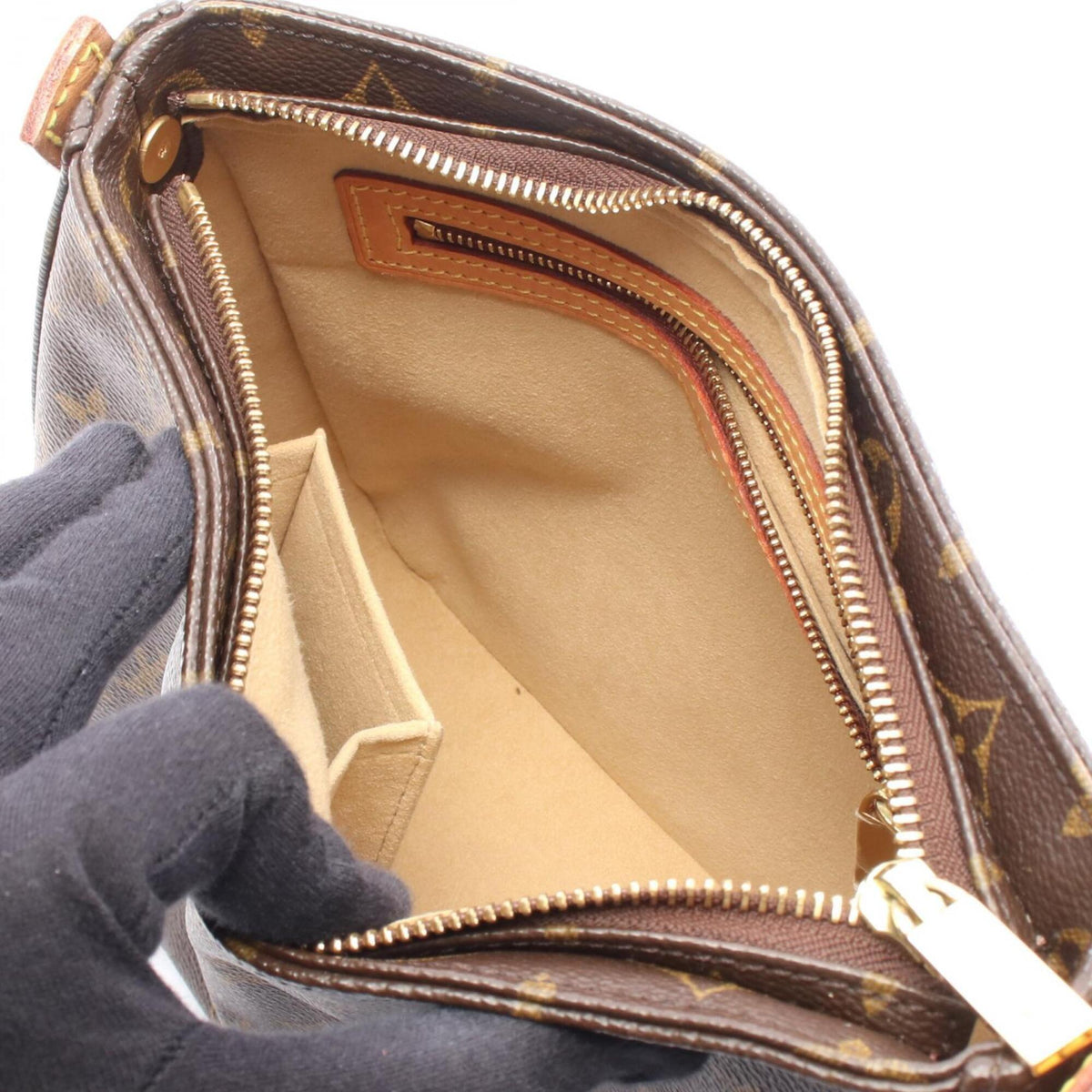 Louis Vuitton Brown Monogram Coated Canvas Handbag Shoulder Bag (Pre-Owned)