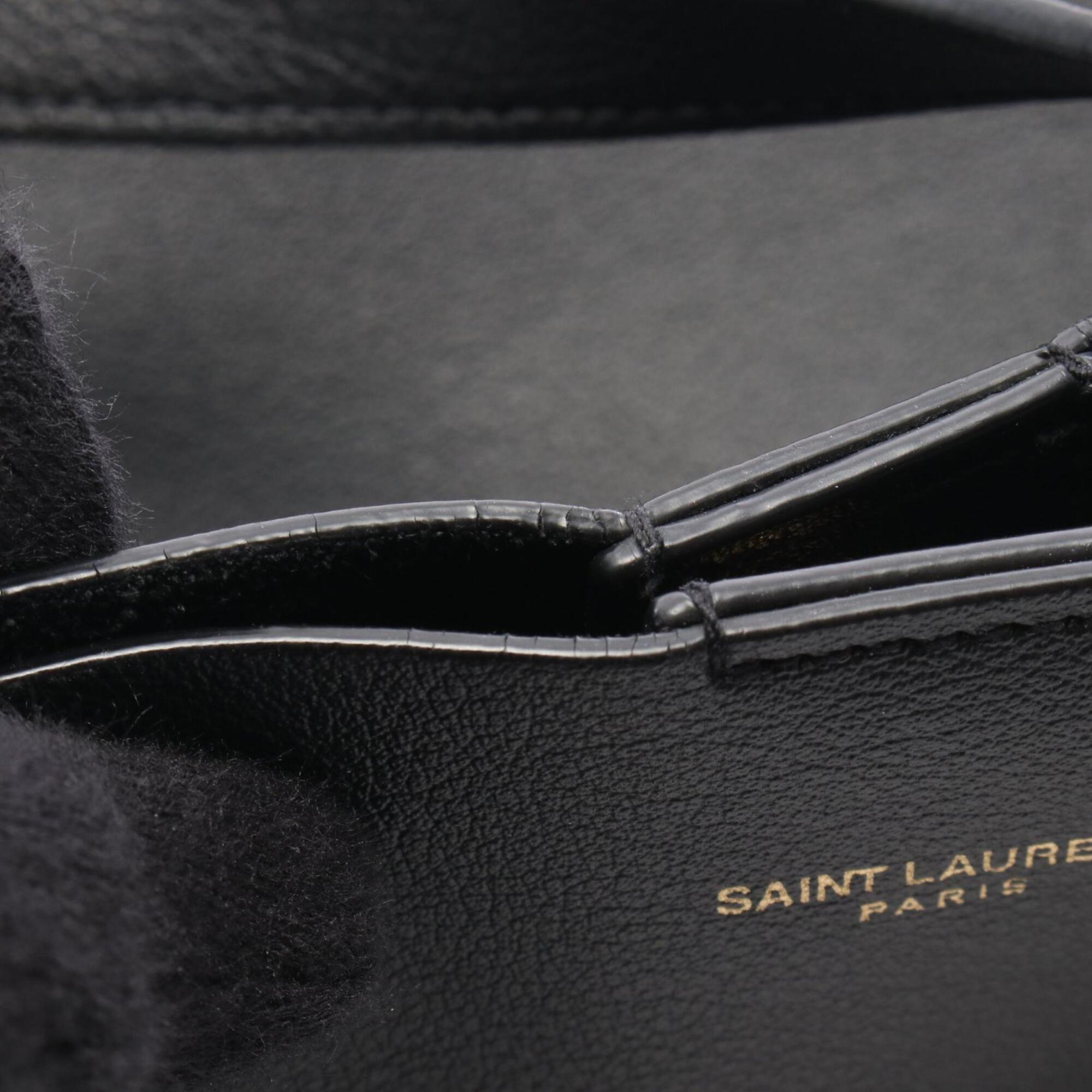 Saint Laurent Black Leather Handbag Tote Bag (Pre-Owned)
