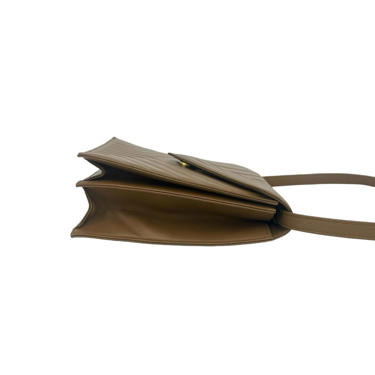 Yves Saint Laurent Brown Leather Pochette Shoulder Bag (Pre-Owned)