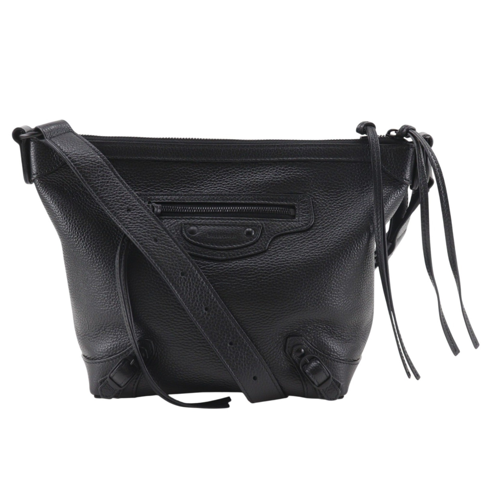 Balenciaga Black Leather Shoulder Bag (Pre-Owned)