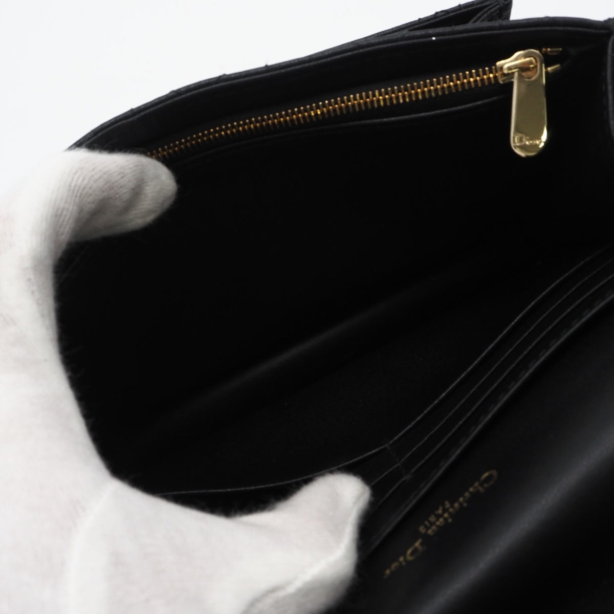 Christian Dior Black Leather Shoulder Bag (Pre-Owned)