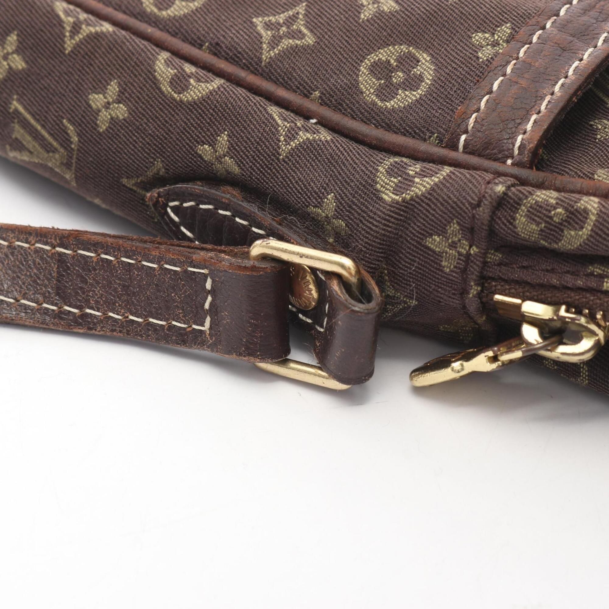 Louis Vuitton Brown Canvas Leather Handbag Pochette Shoulder Bag (Pre-Owned)