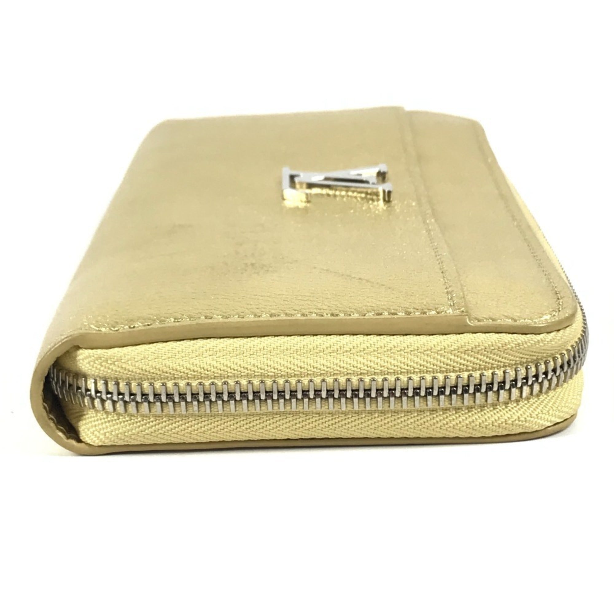 Louis Vuitton Gold Leather Long Wallet (Bi-Fold) (Pre-Owned)