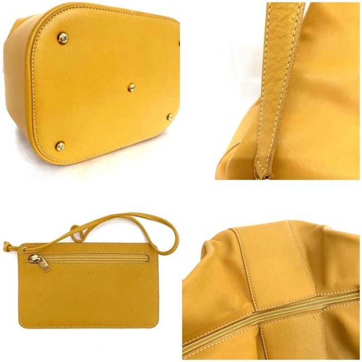 Loewe Anton Orange Leather Pouch Shoulder Bag (Pre-Owned)