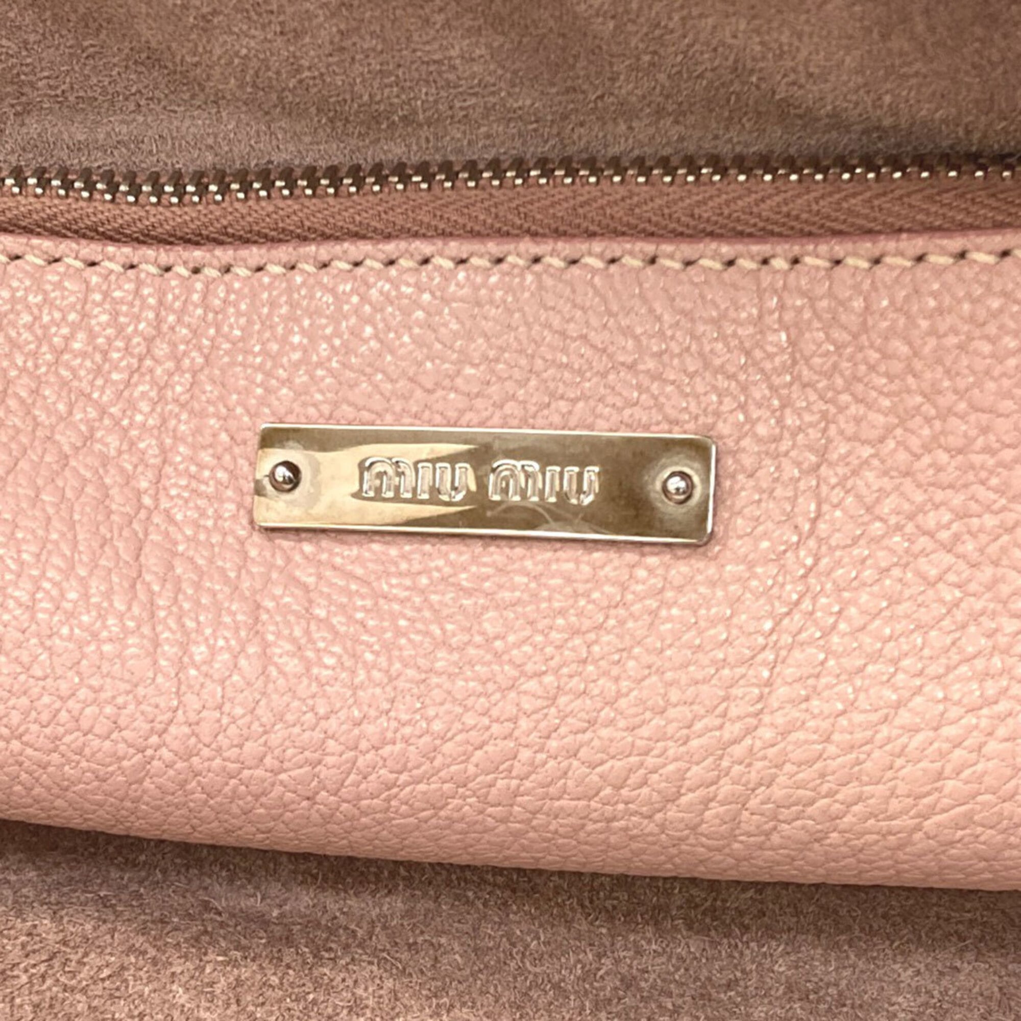 Miu Miu Pink Leather Tote Bag (Pre-Owned)