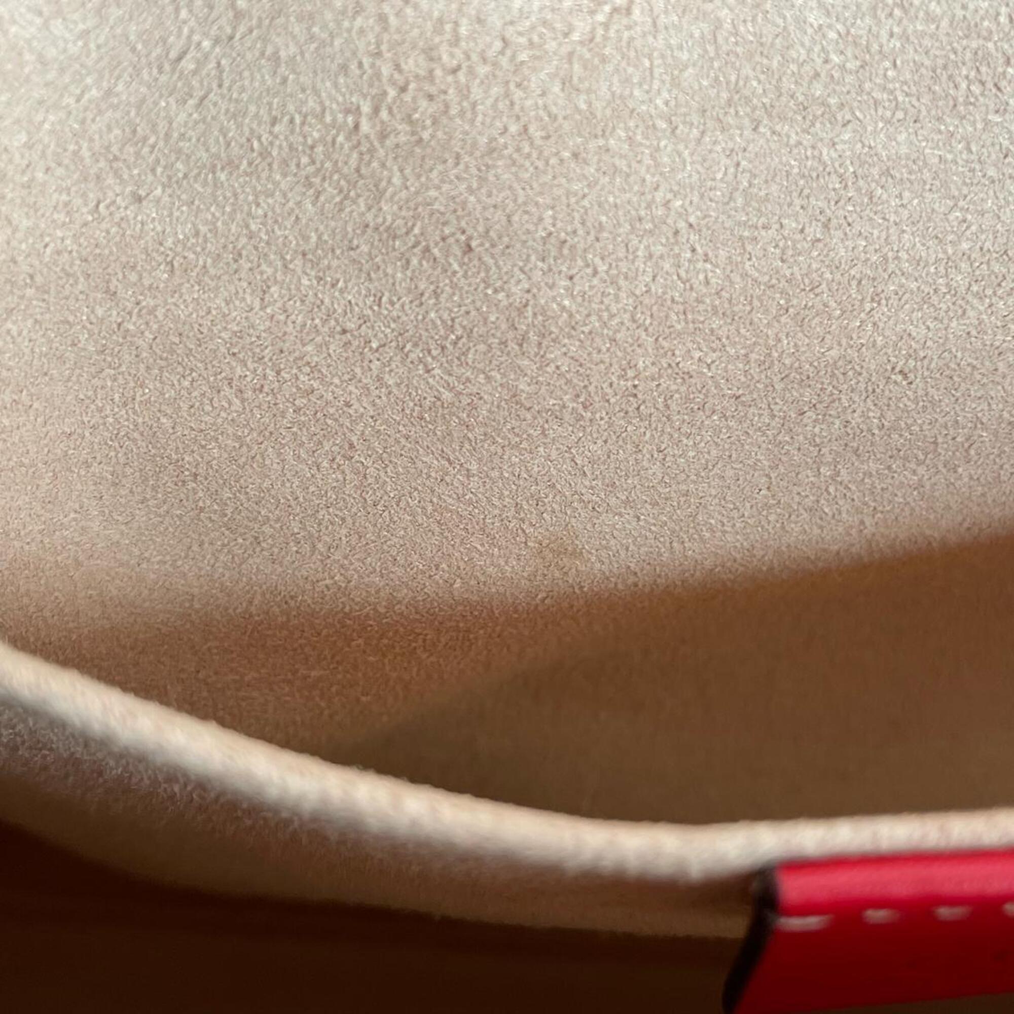 Gucci Padlock Beige Multi-Color Red Color Gg Canvas Shoulder Bag (Pre-Owned)