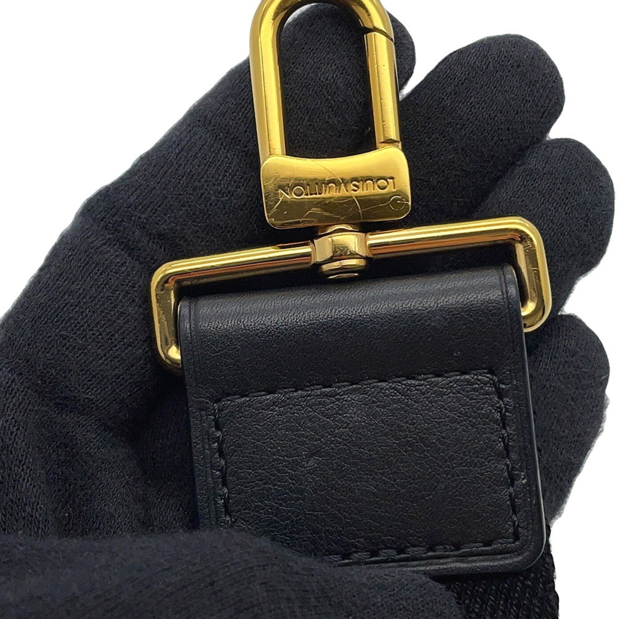 Louis Vuitton Black Monogram Noir Monogram Leather Handbag Shoulder Bag (Pre-Owned)