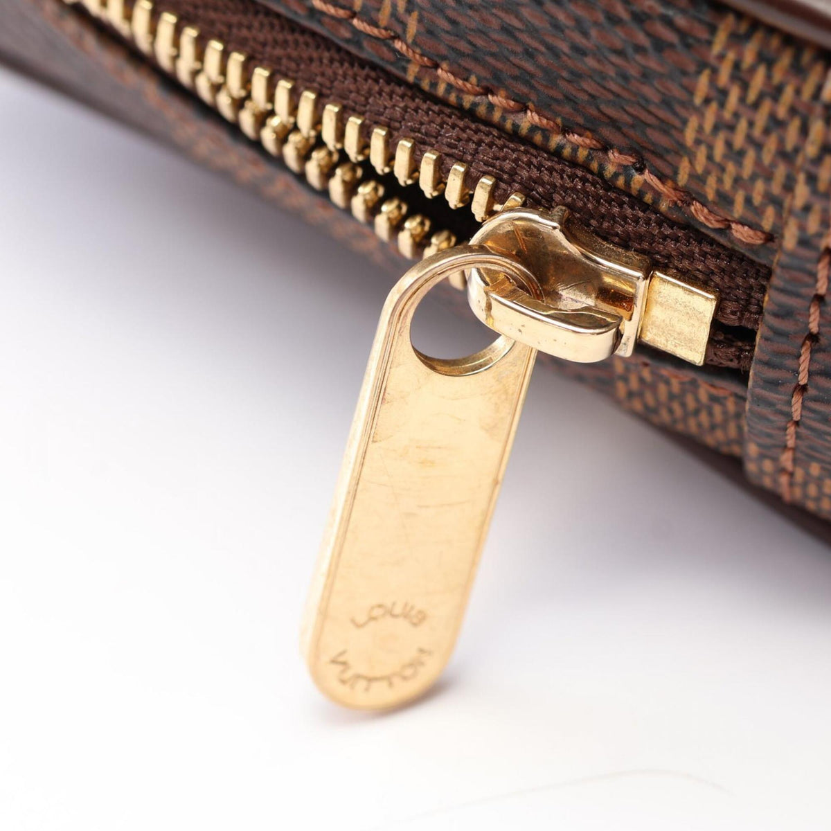 Louis Vuitton Brown Damier Canvas Damier Canvas Leather Pvc Pouch (Pre-Owned)