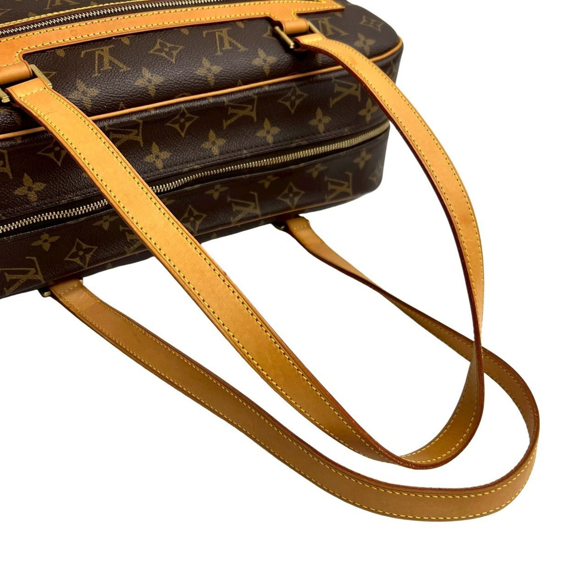 Louis Vuitton Brown Leather Pvc Shoulder Bag Tote Bag (Pre-Owned)
