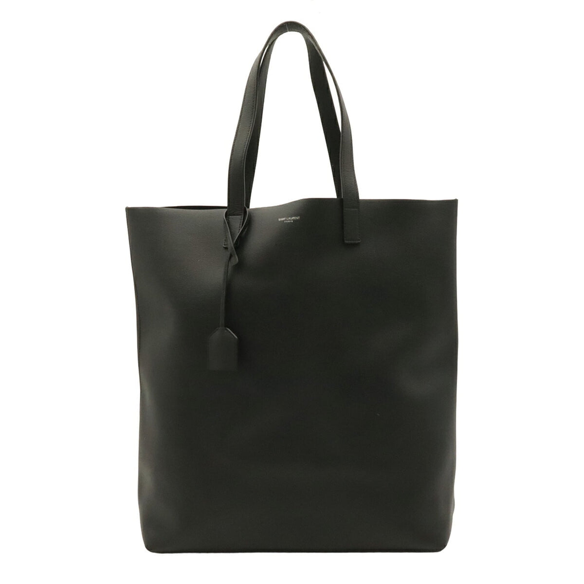 Yves Saint Laurent Black Leather Handbag Tote Bag (Pre-Owned)