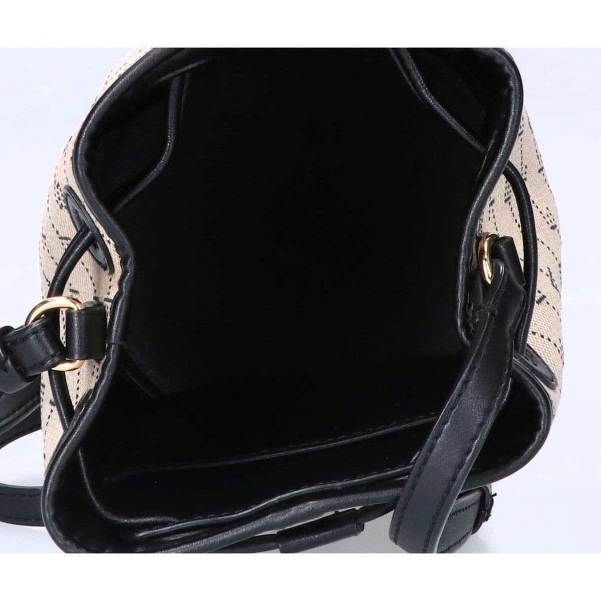 Stella Mccartney Beige Black Canvas Shoulder Bag (Pre-Owned)