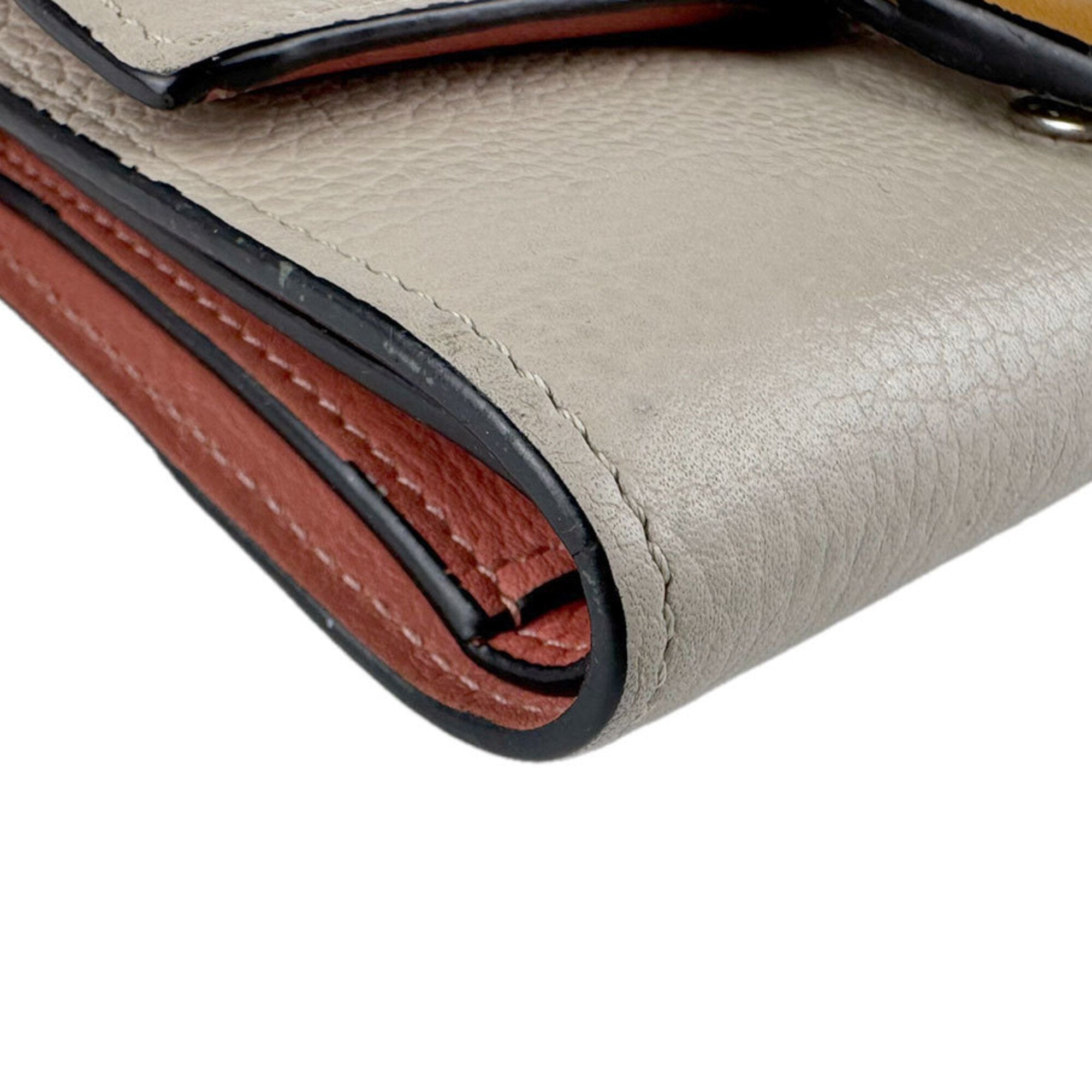 Loewe Brown Grayish Leather Wallet (Tri-Fold) (Pre-Owned)