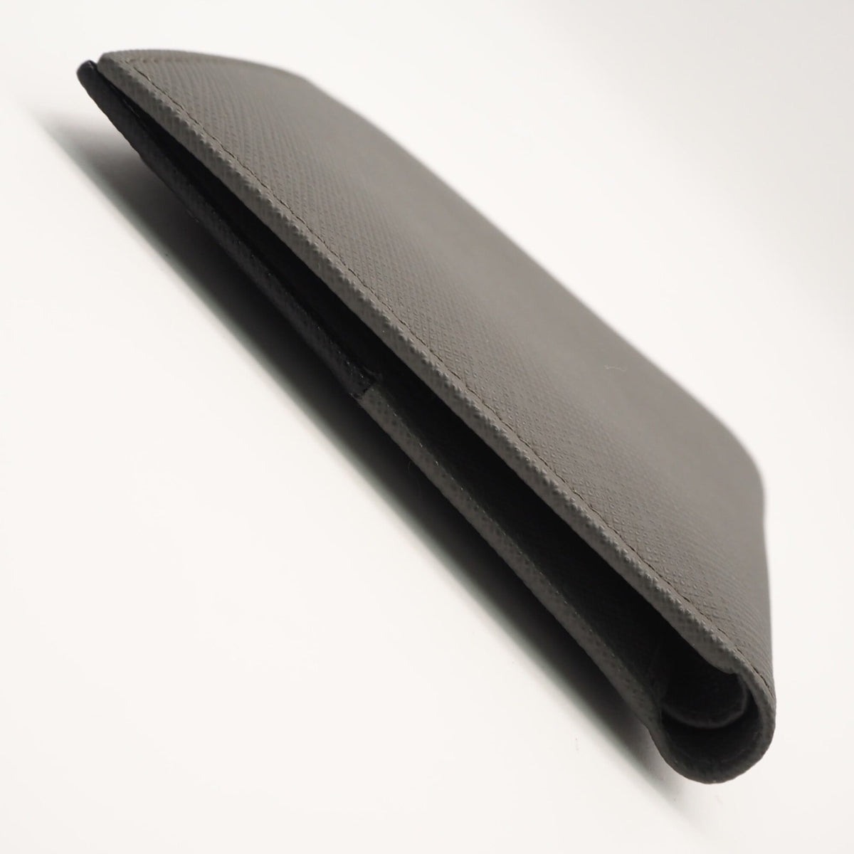 Prada Saffiano Gray Navy Saffiano Wallet (Bi-Fold) (Pre-Owned)