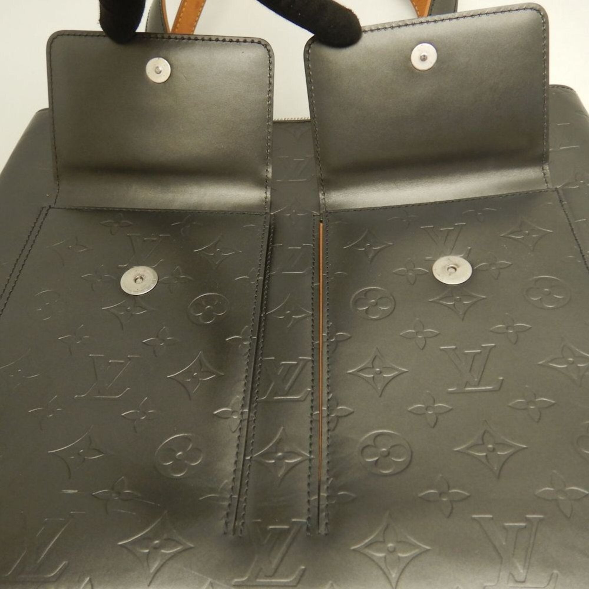 Louis Vuitton Monogram Noir Leather Tote Bag (Pre-Owned)