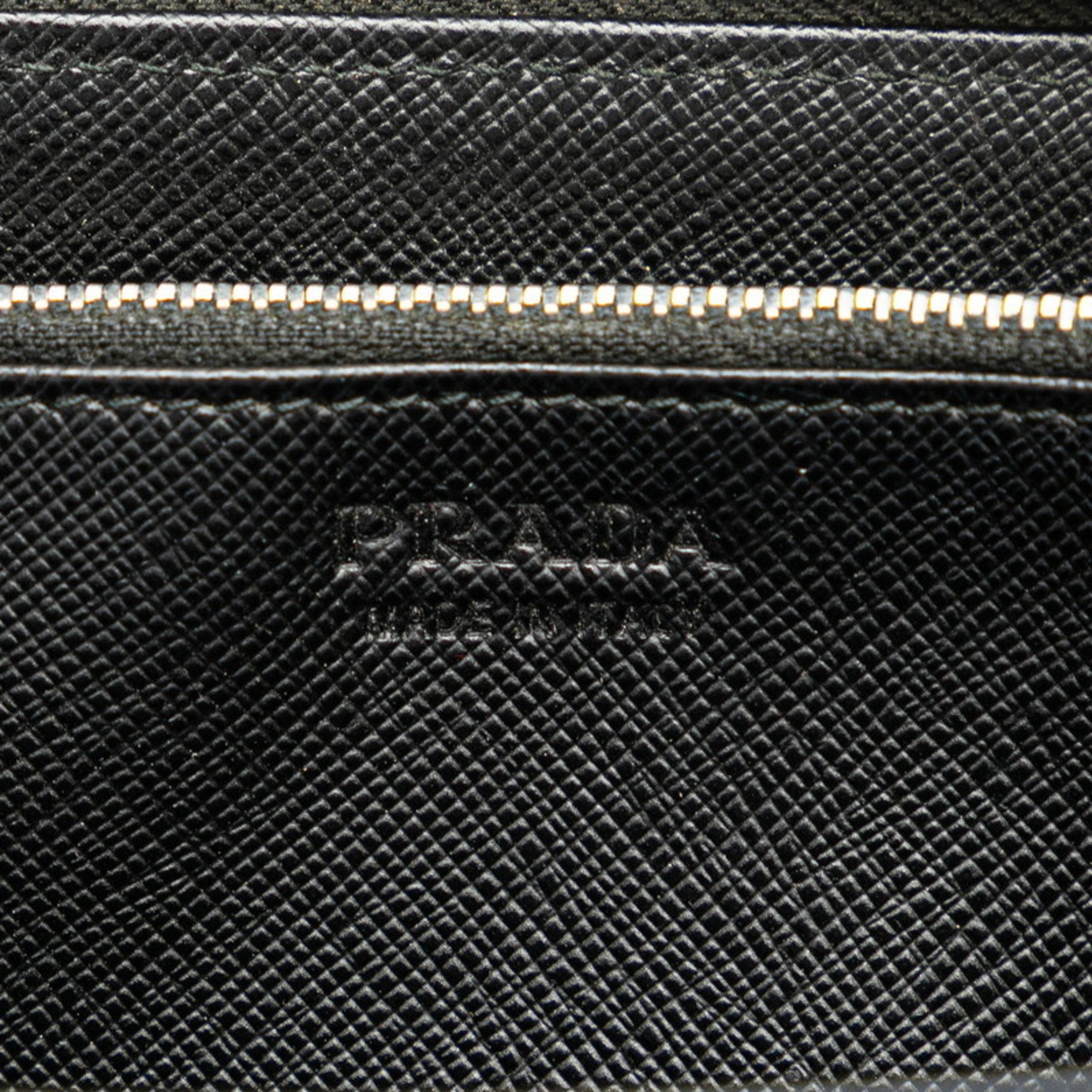 Prada Black Leather Coin Purse/Coin Case (Pre-Owned)