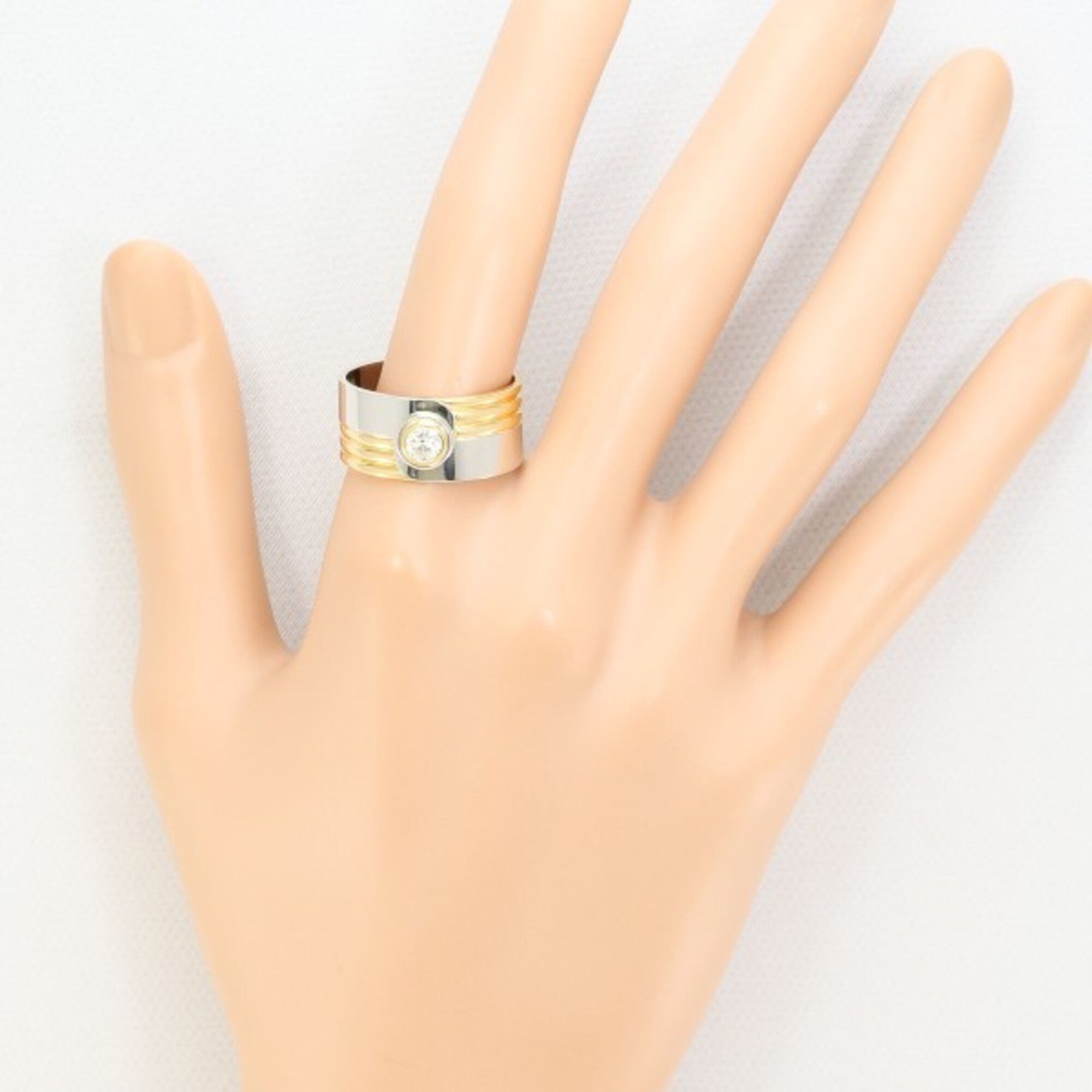Unbranded Platinum Yellow Gold Yellow Gold (18K) Platinum 900 Band Ring (Pre-Owned)