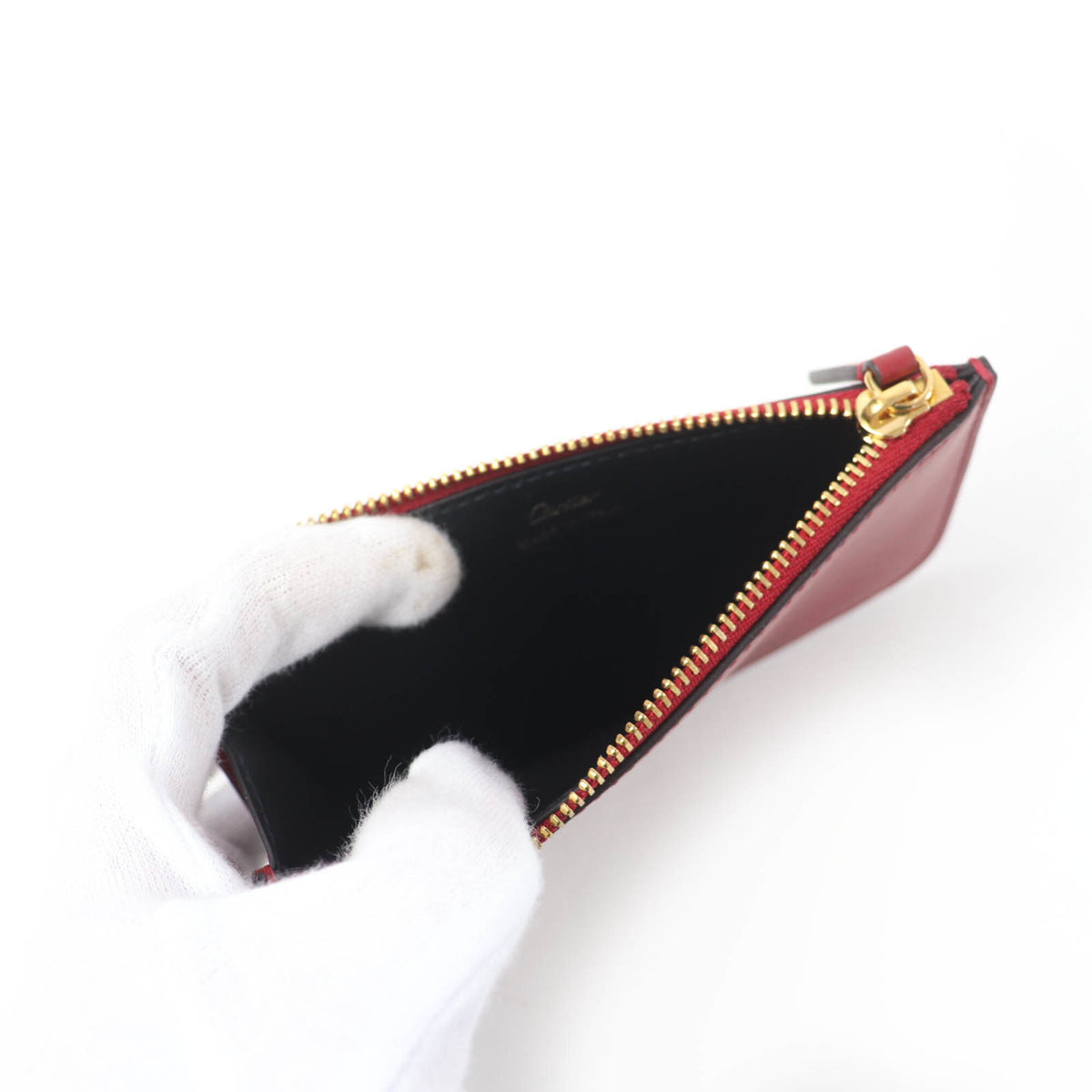 Cartier Bordeaux Leather Coin Purse/Coin Case (Pre-Owned)