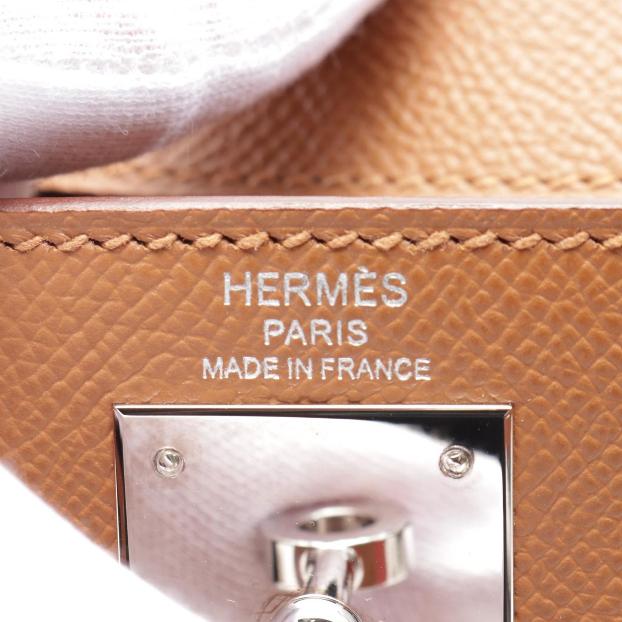 Hermes Bordeaux Brown Epsom Leather Handbag (Pre-Owned)