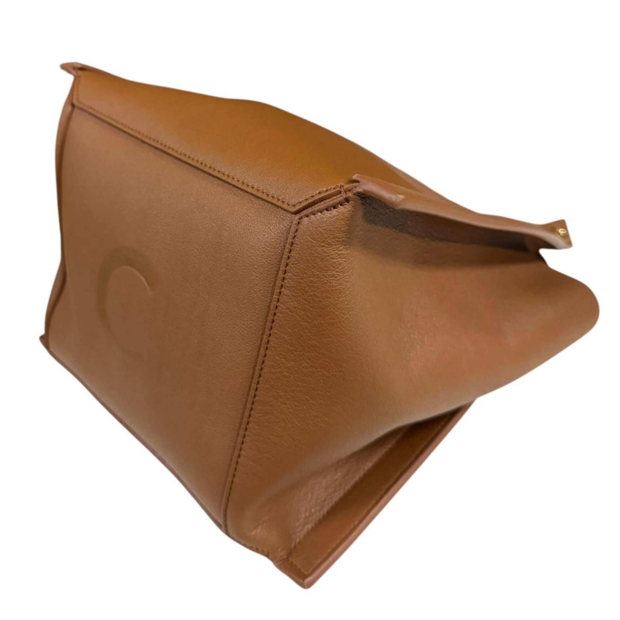 Celine Brown Camel Leather Shoulder Bag (Pre-Owned)
