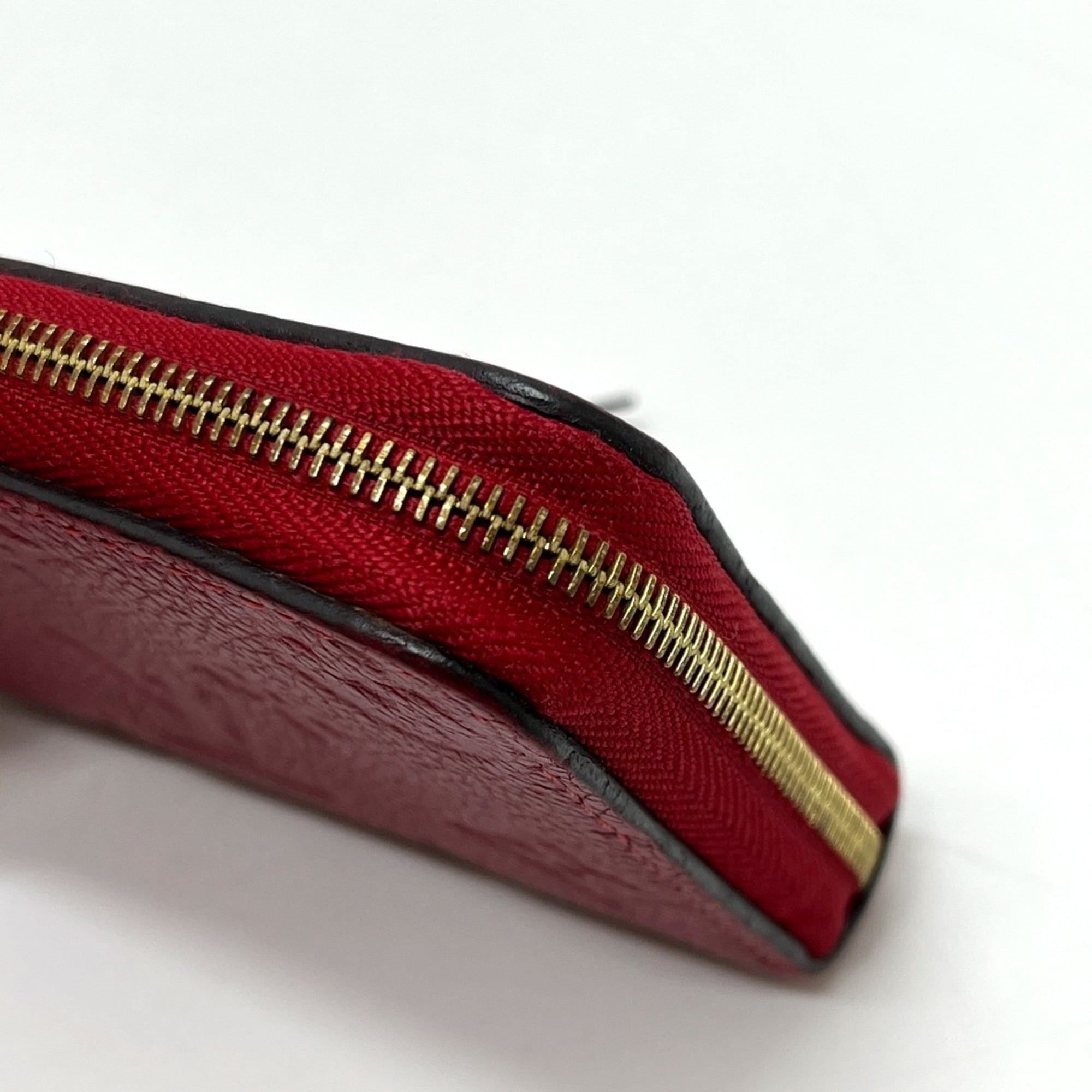 Louis Vuitton Monogram Empreinte Red Color Monogram Empreinte Coin Purse/Coin Case (Pre-Owned)