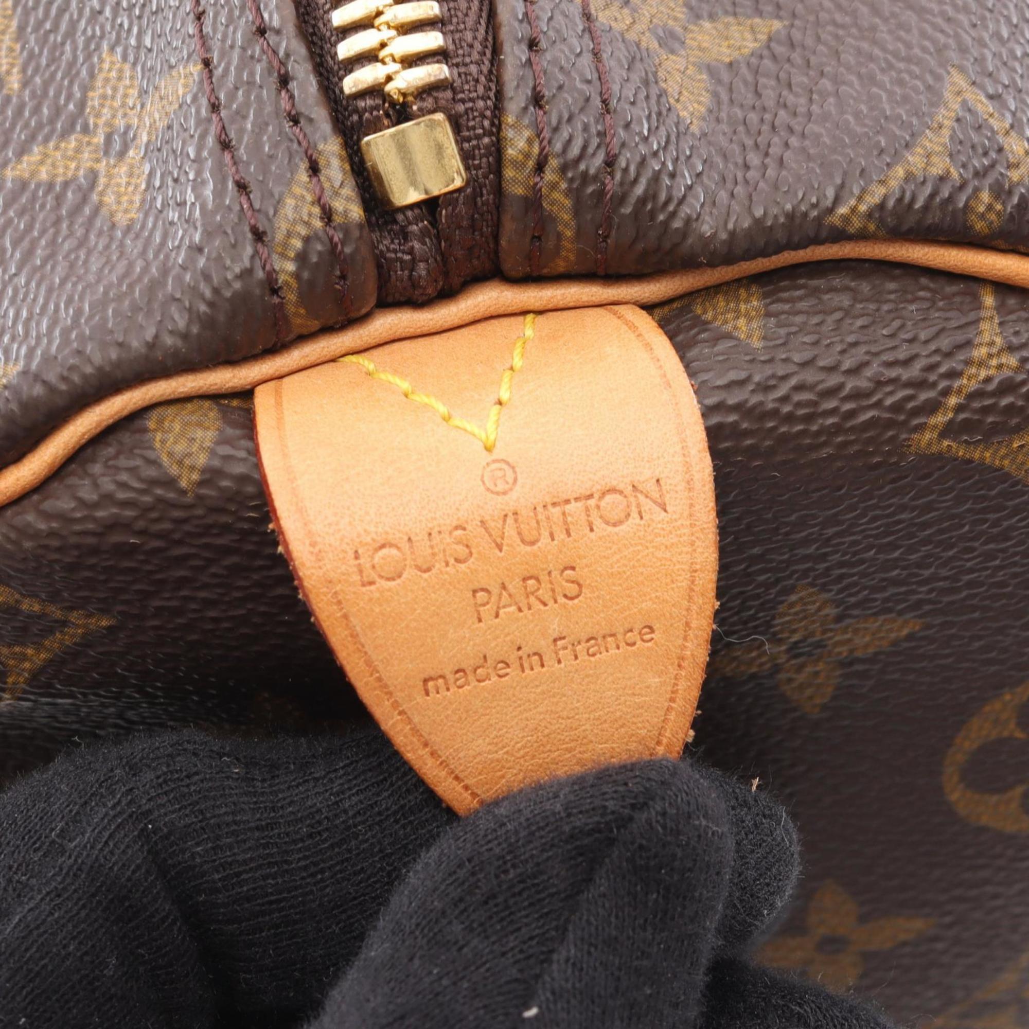 Louis Vuitton Brown Coated Canvas Leather Boston Bag Handbag (Pre-Owned)