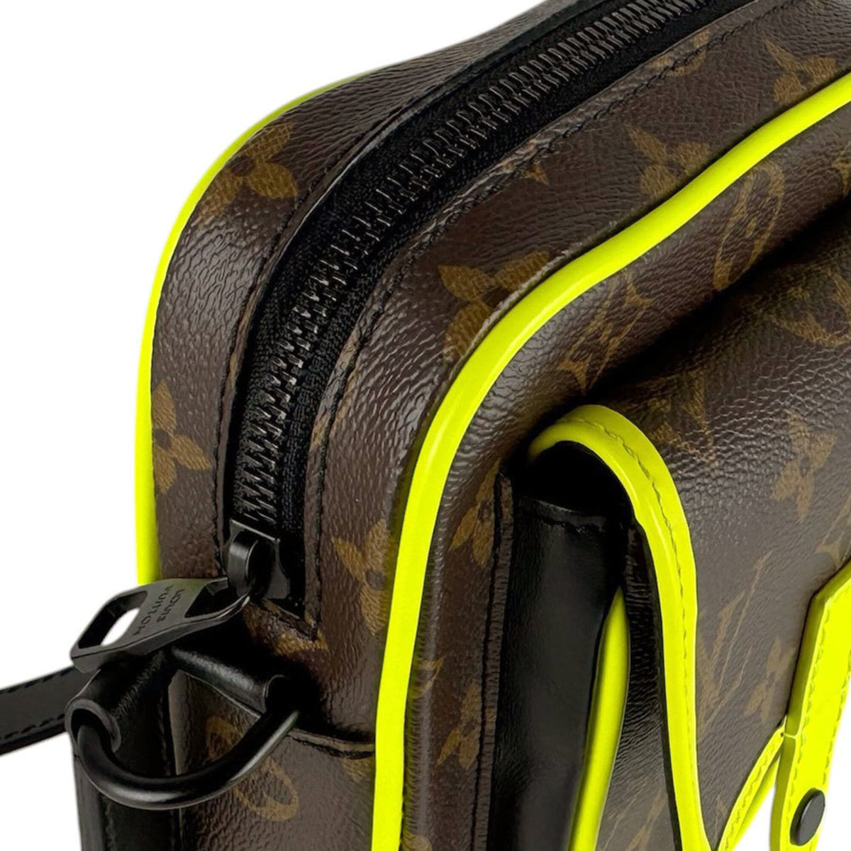 Louis Vuitton Brown Monogram Macassar Yellow Monogram Shoulder Bag (Pre-Owned)