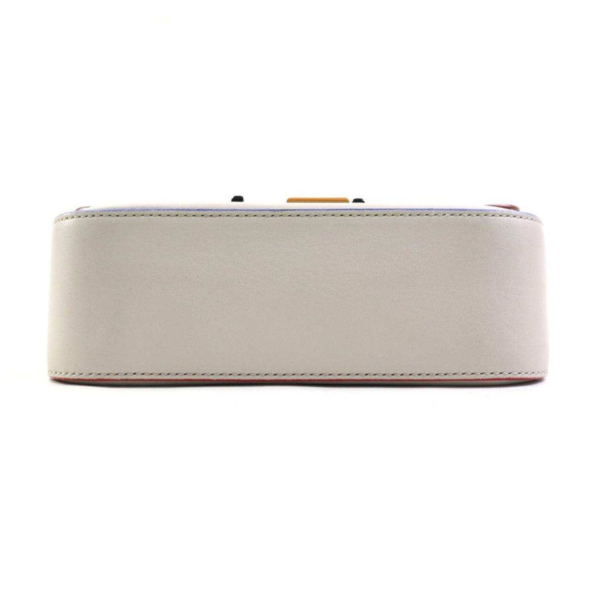 Fendi Grayish Leather Handbag Shoulder Bag (Pre-Owned)