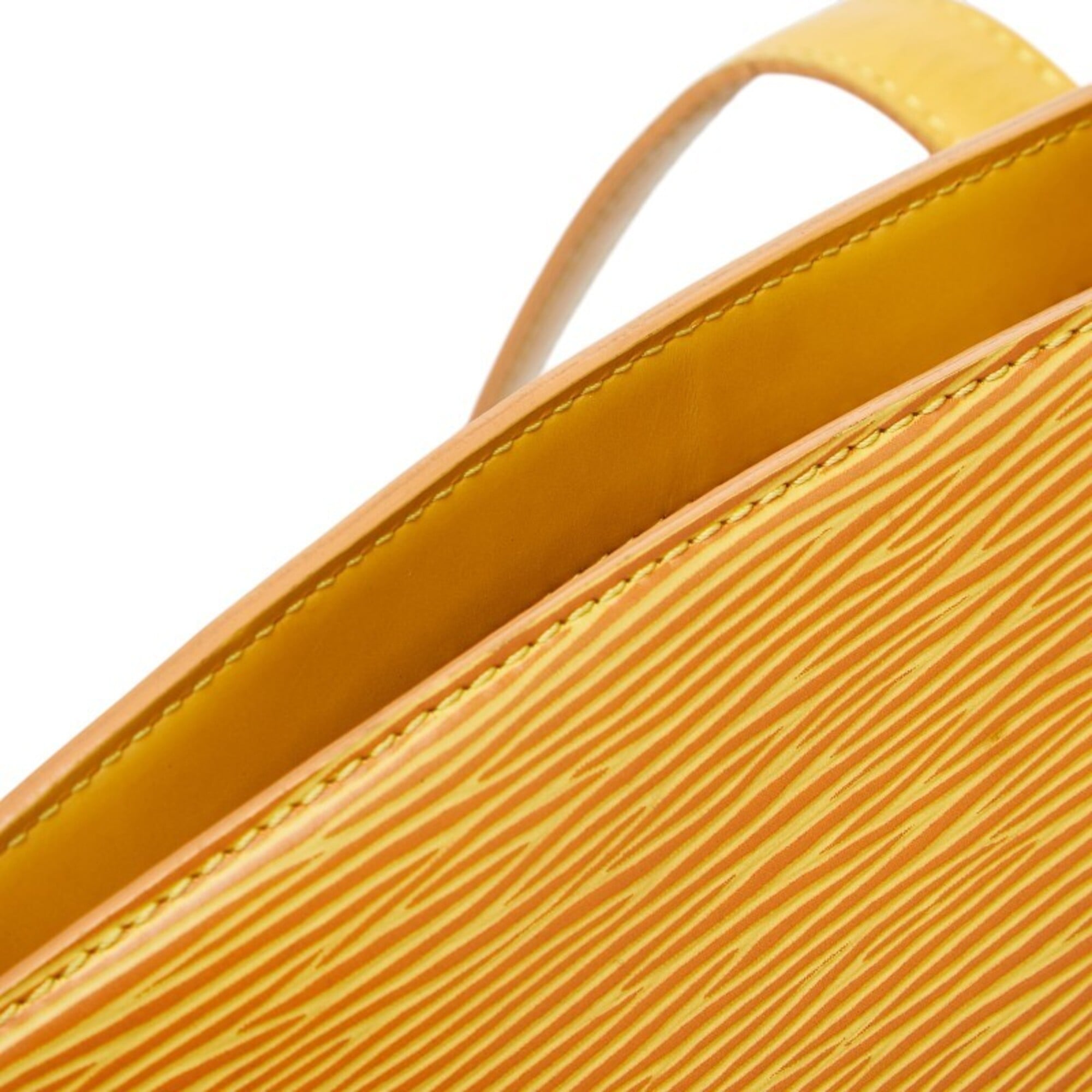 Louis Vuitton Yellow Leather Shoulder Bag Tote Bag (Pre-Owned)