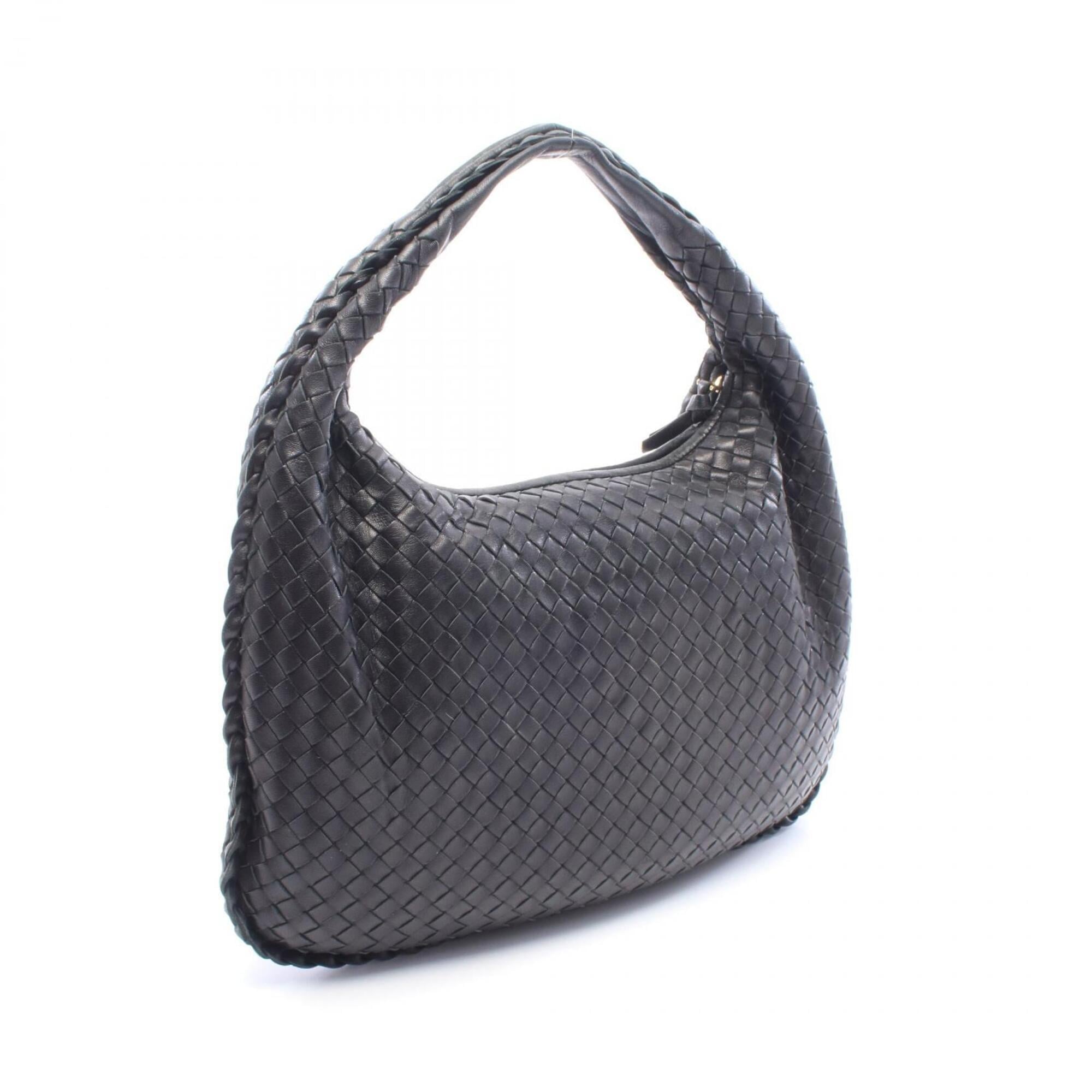 Bottega Veneta Black Intrecciato Handbag Shoulder Bag (Pre-Owned)