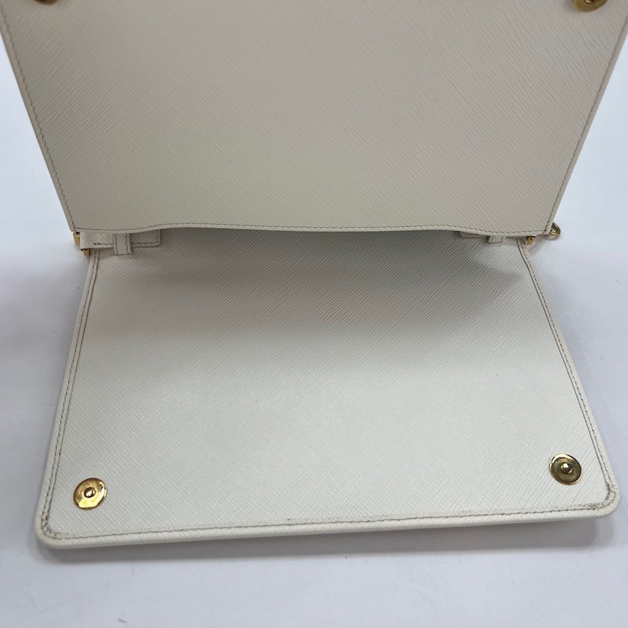 Prada Clear White Handbag Shoulder Bag (Pre-Owned)