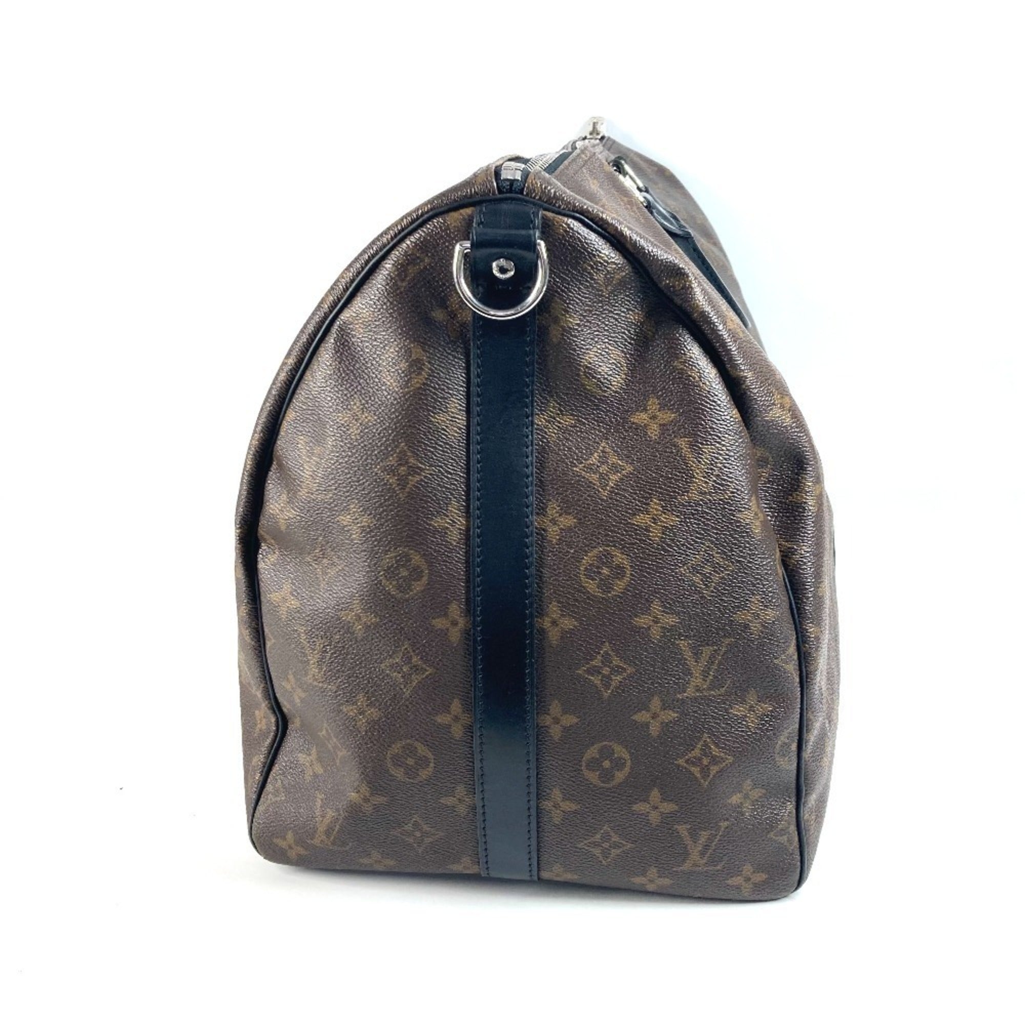 Louis Vuitton Monogram Macassar Black Brown Boston Bag Shoulder Bag (Pre-Owned)