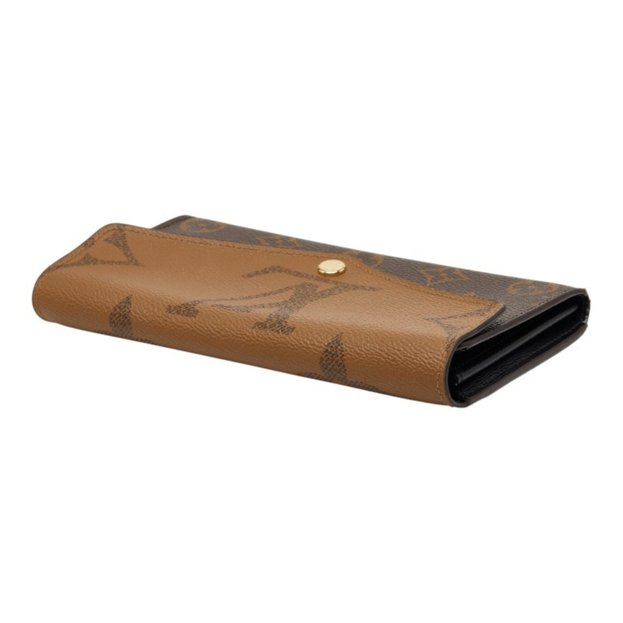 Louis Vuitton Monogram Brown Pvc Leather Long Wallet (Bi-Fold) (Pre-Owned)