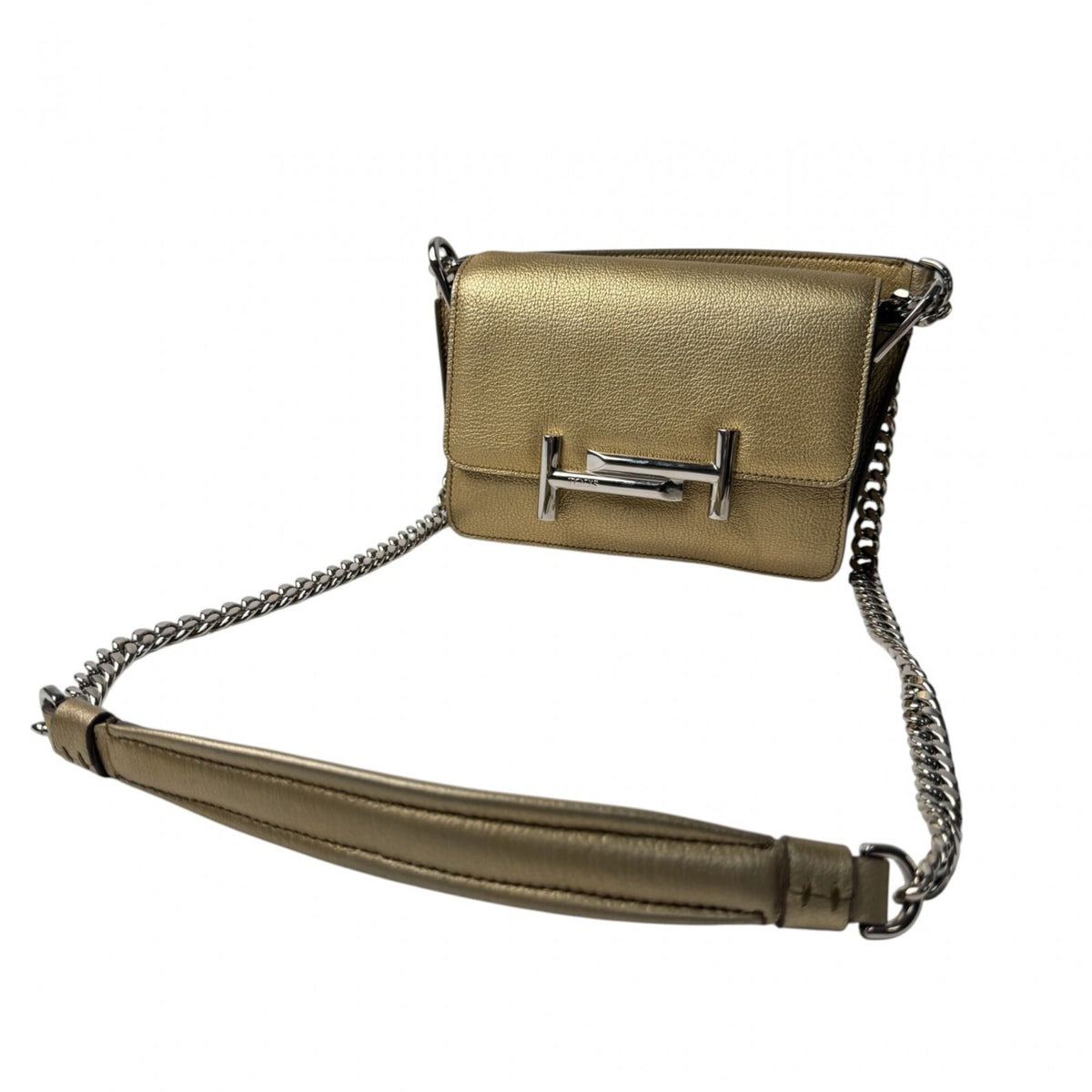 Tod's Gold Leather Shoulder Bag (Pre-Owned)